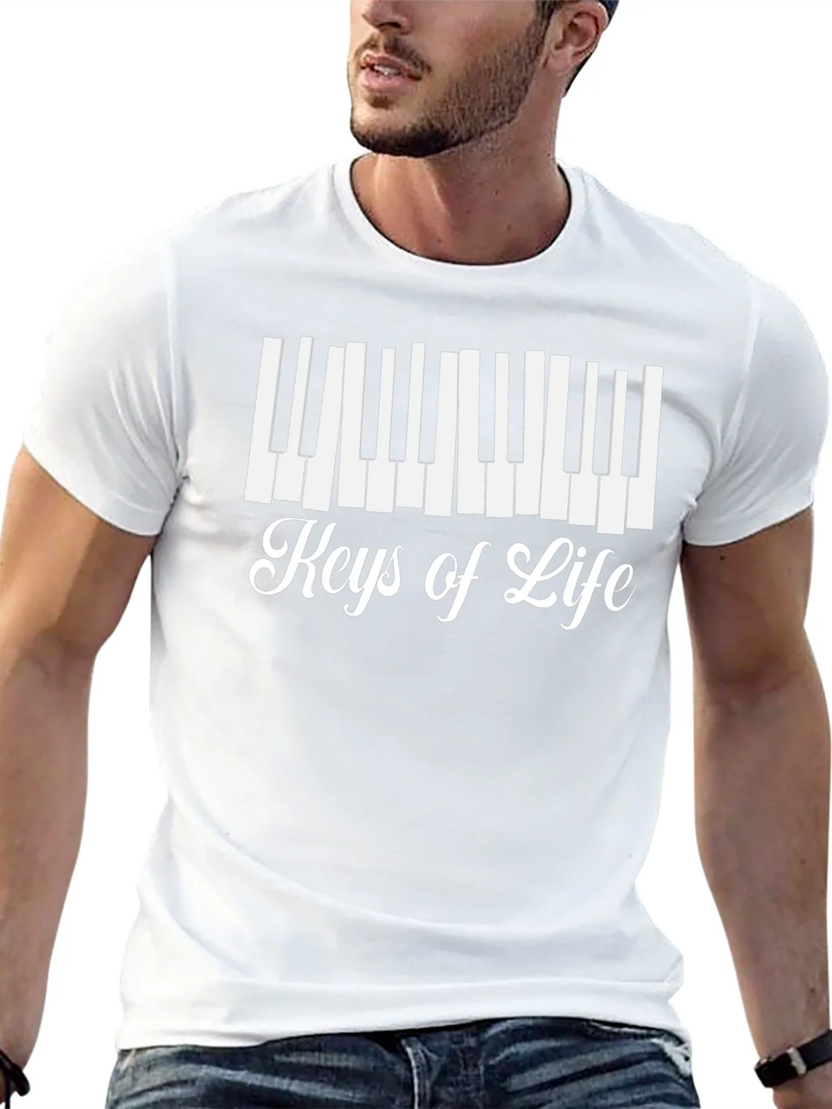 Keys of Life Graphic Tee - Musicians Black T-Shirt