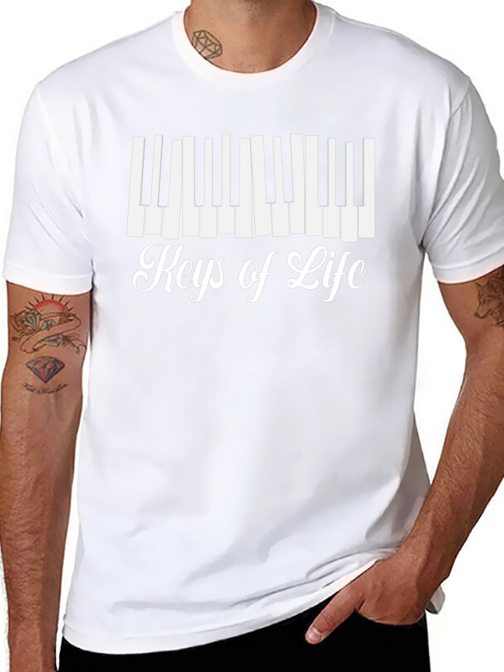 Keys of Life Graphic Tee - Musicians Black T-Shirt
