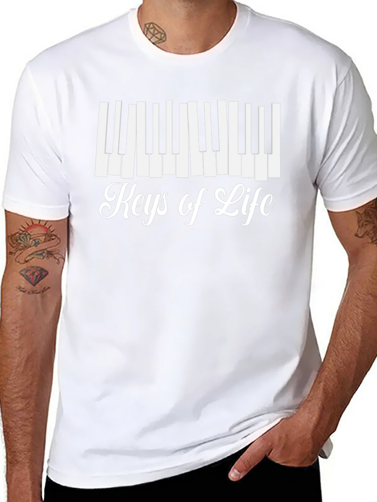 Keys of Life Graphic Tee - Musicians Black T-Shirt