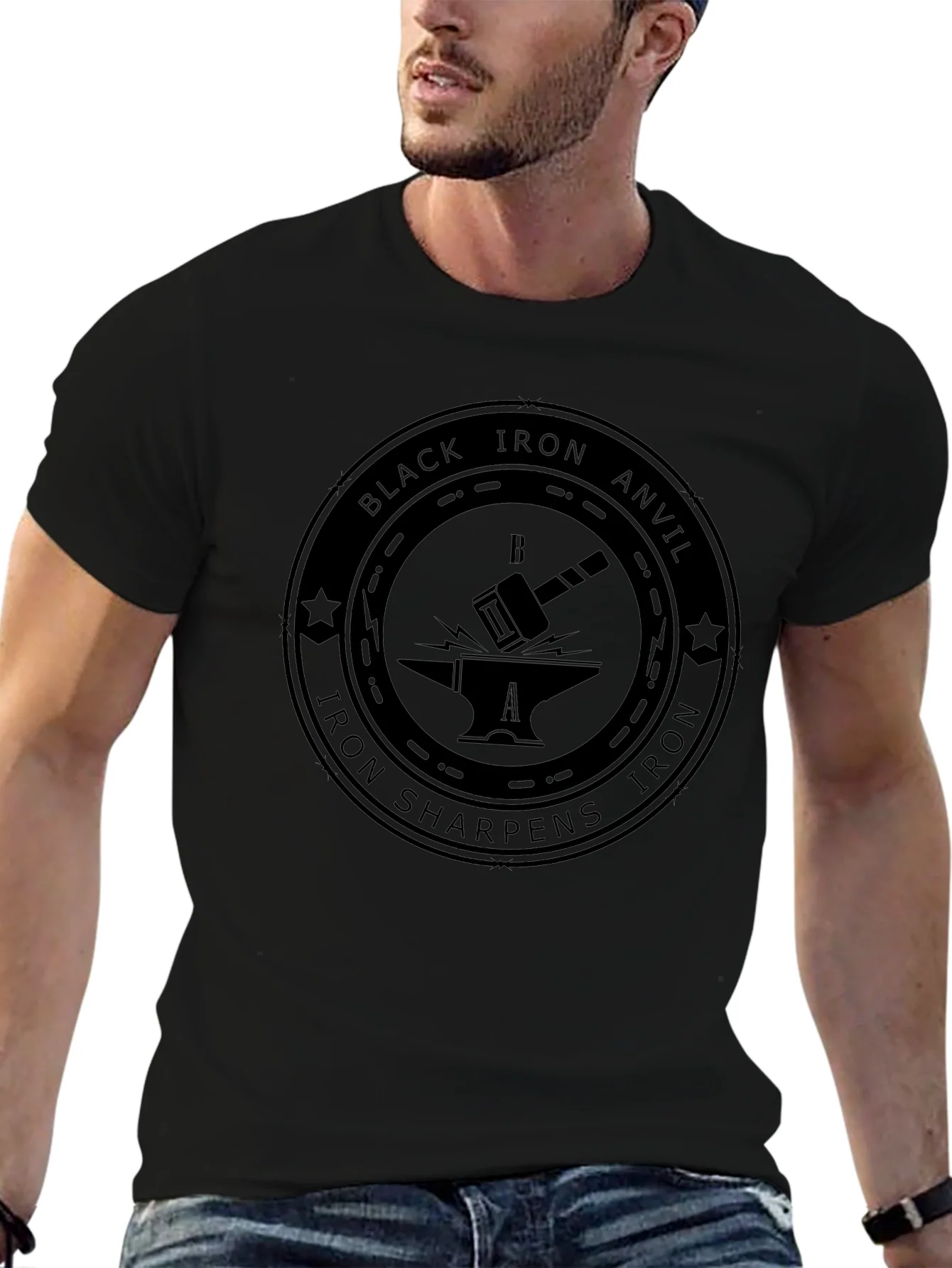 Black Iron Anvil Graphic T-Shirt