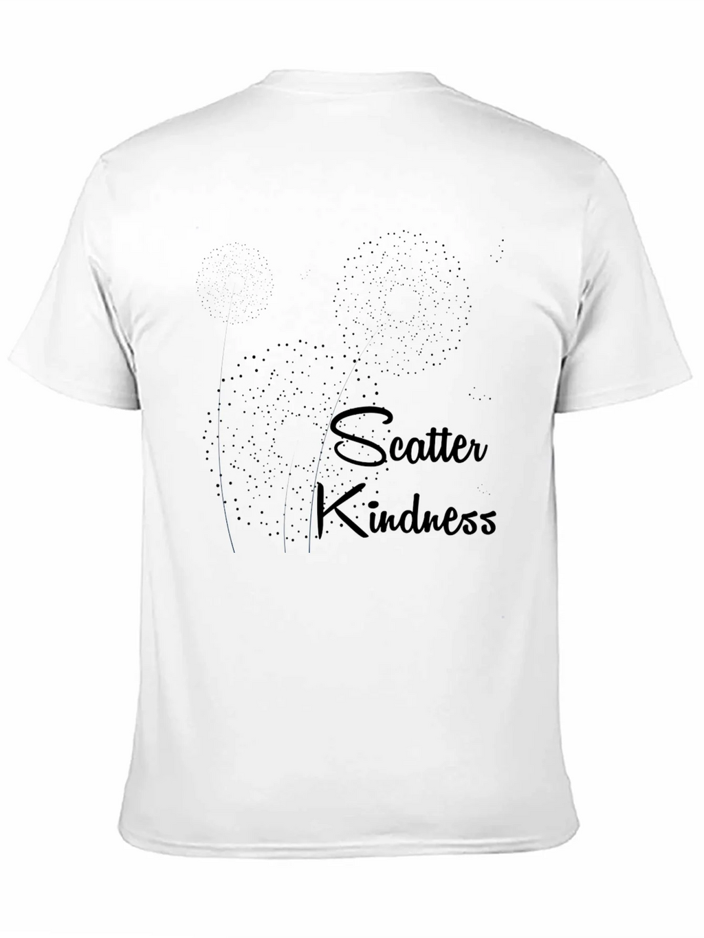 Scatter Kindness Black Graphic Tee for Men