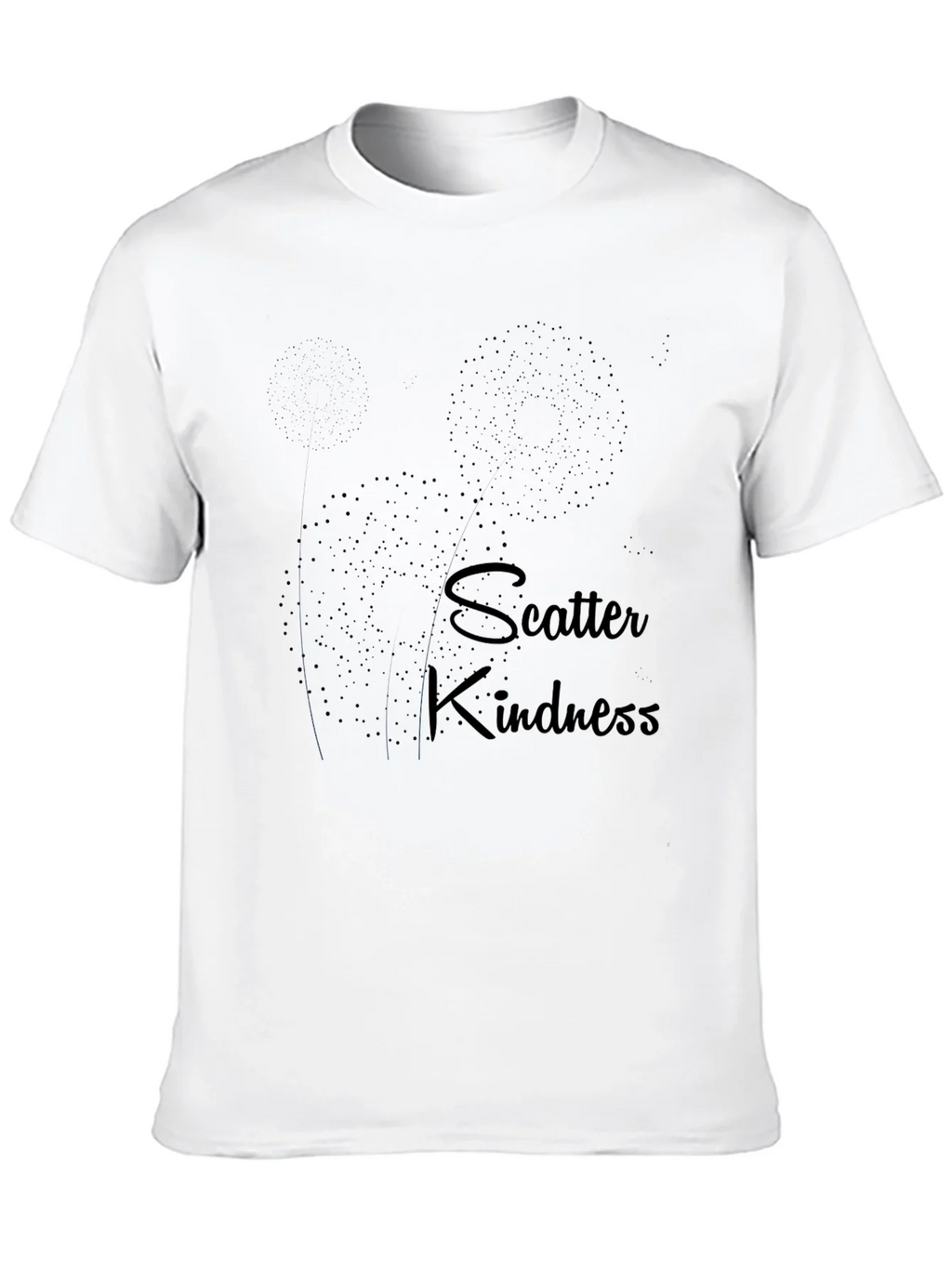 Scatter Kindness Black Graphic Tee for Men