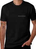 Heartbeat Rhythm Graphic Tee - Stylish Black T-Shirt