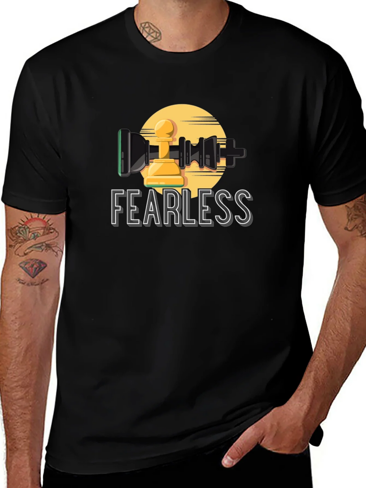 Fearless Chess Pawn Graphic T-Shirt