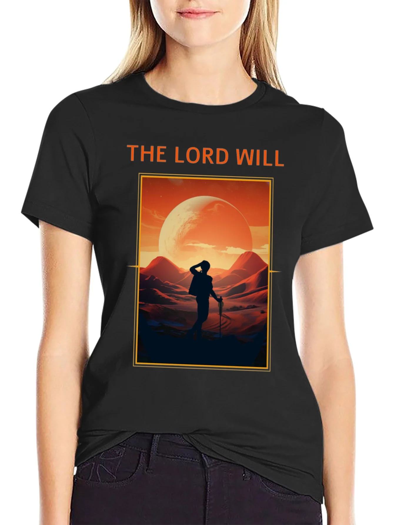 The Lord Will Graphic T-Shirt - Black Crew Neck