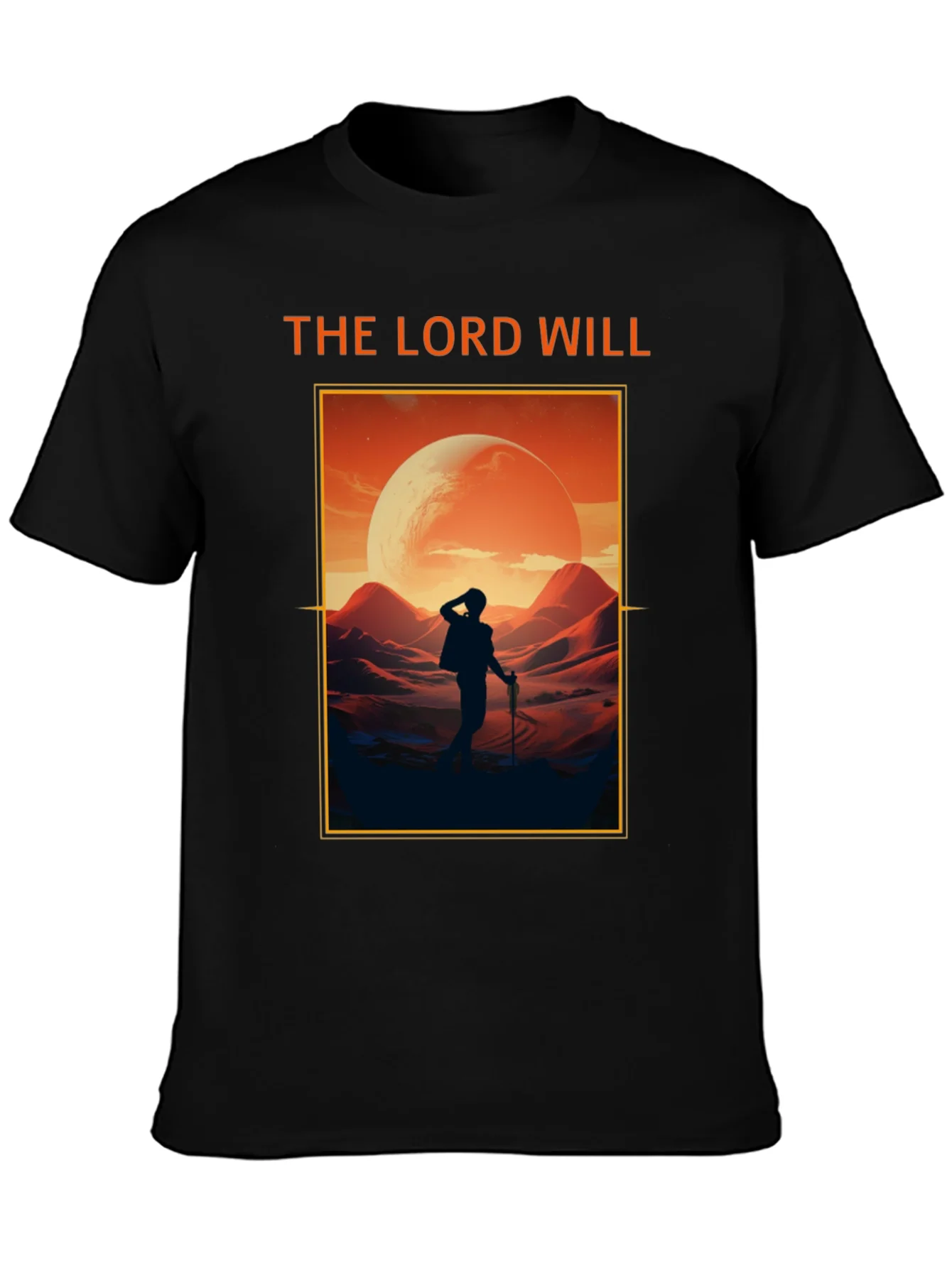 The Lord Will Graphic T-Shirt - Black Crew Neck