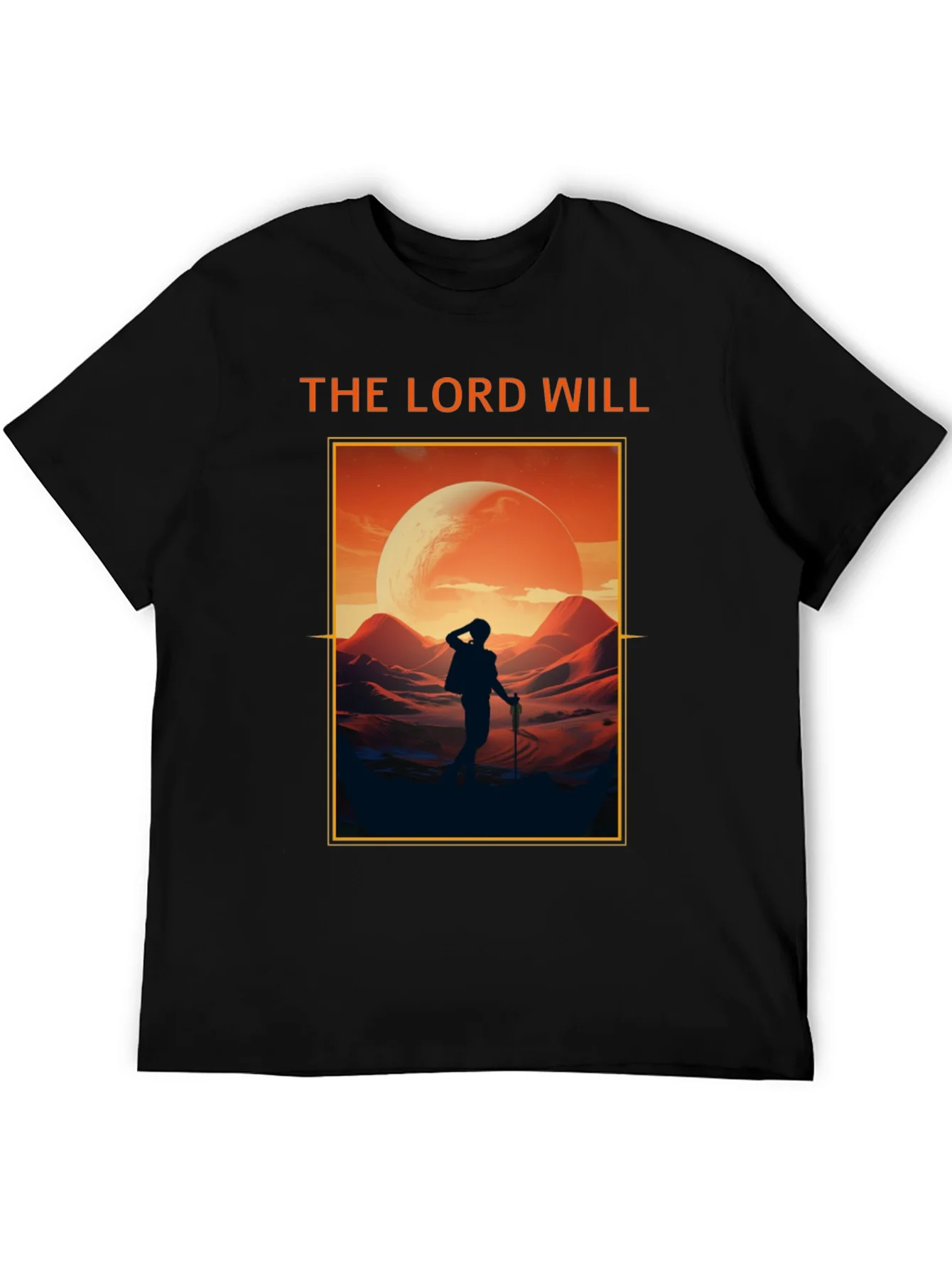 The Lord Will Graphic T-Shirt - Black Crew Neck