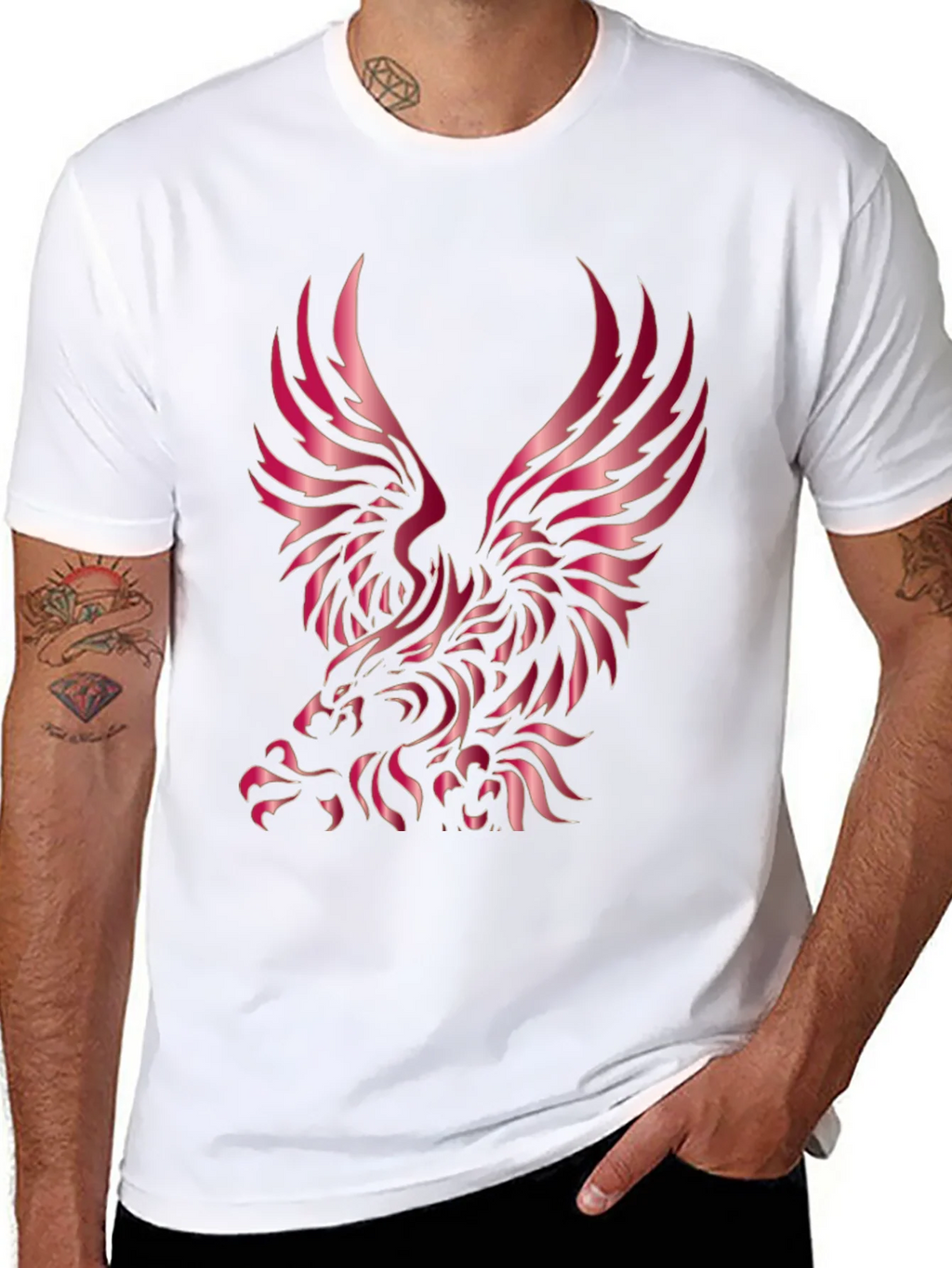 Bold Eagle Graphic Black T-Shirt
