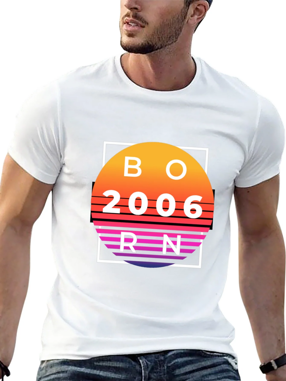 Born in 2006 Retro Sunset T-Shirt