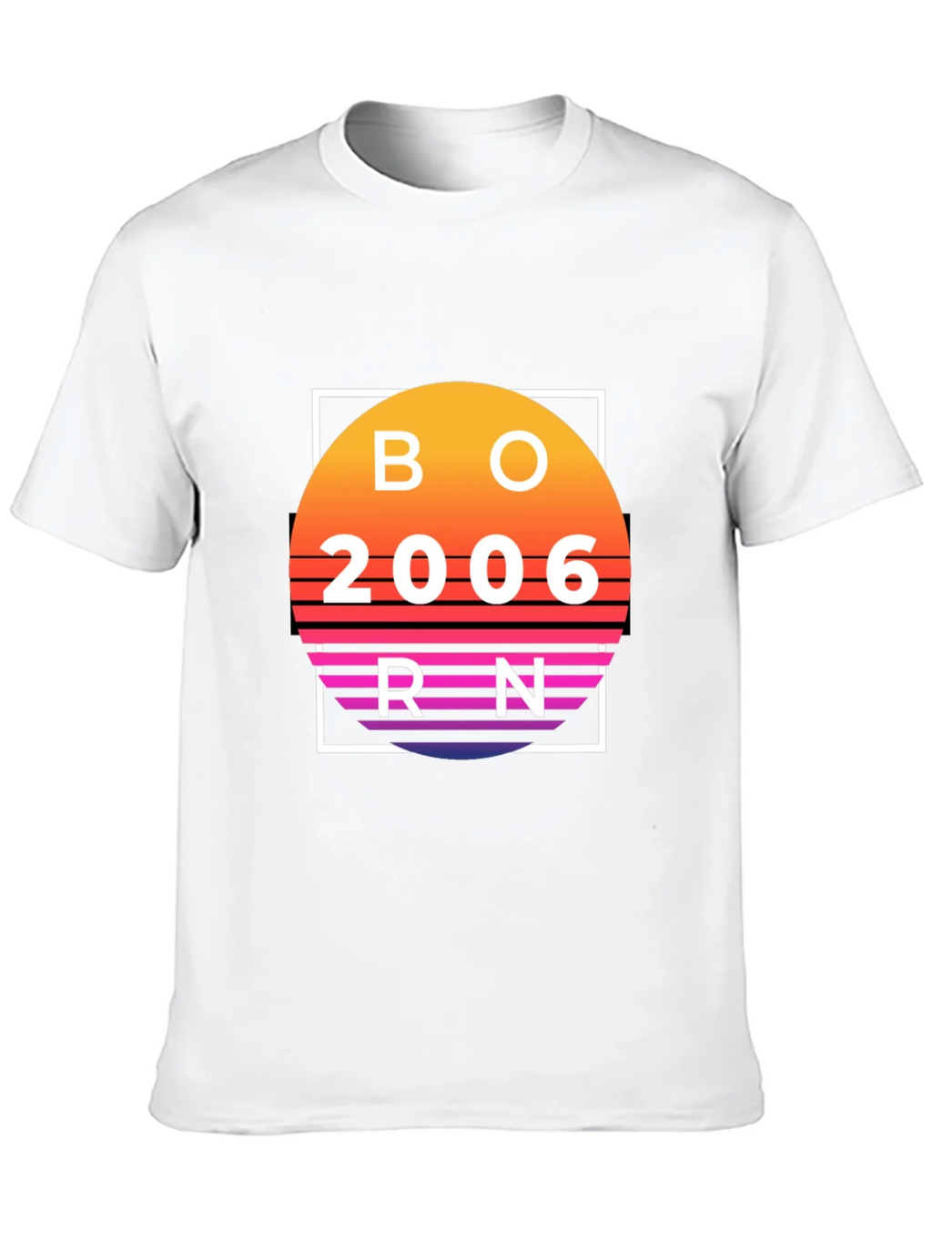 Born in 2006 Retro Sunset T-Shirt