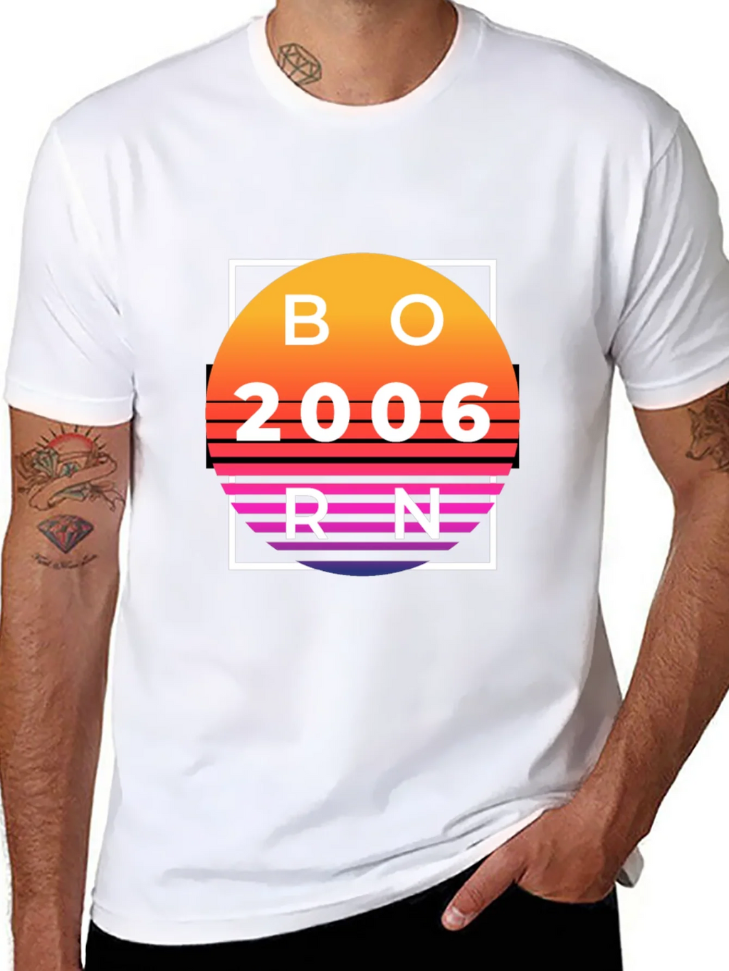 Born in 2006 Retro Sunset T-Shirt