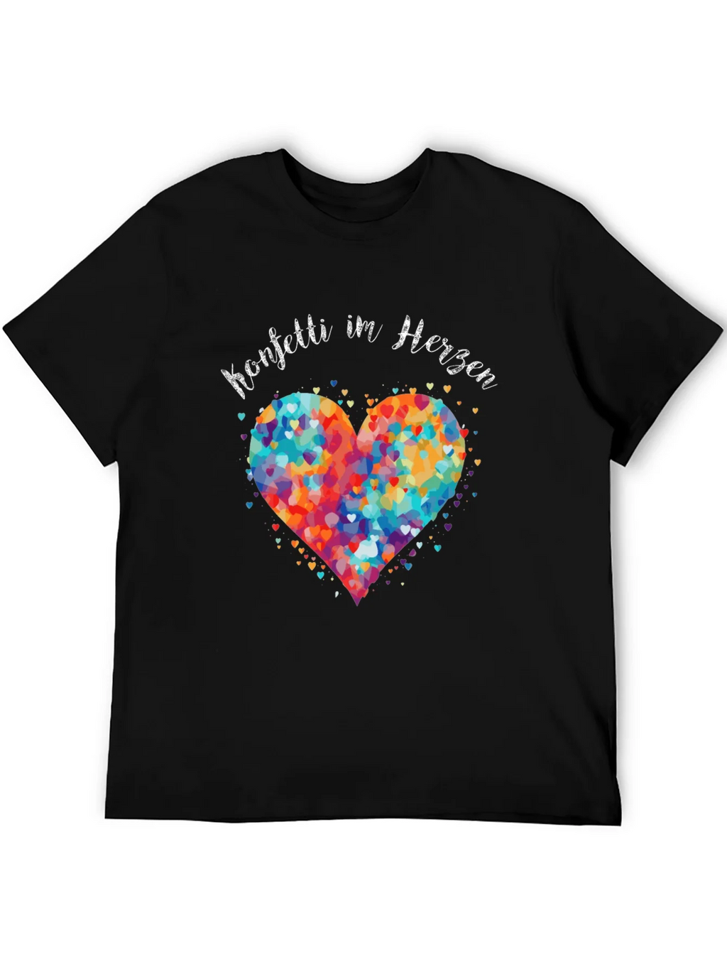 Confetti Heart Graphic T-Shirt - Unisex