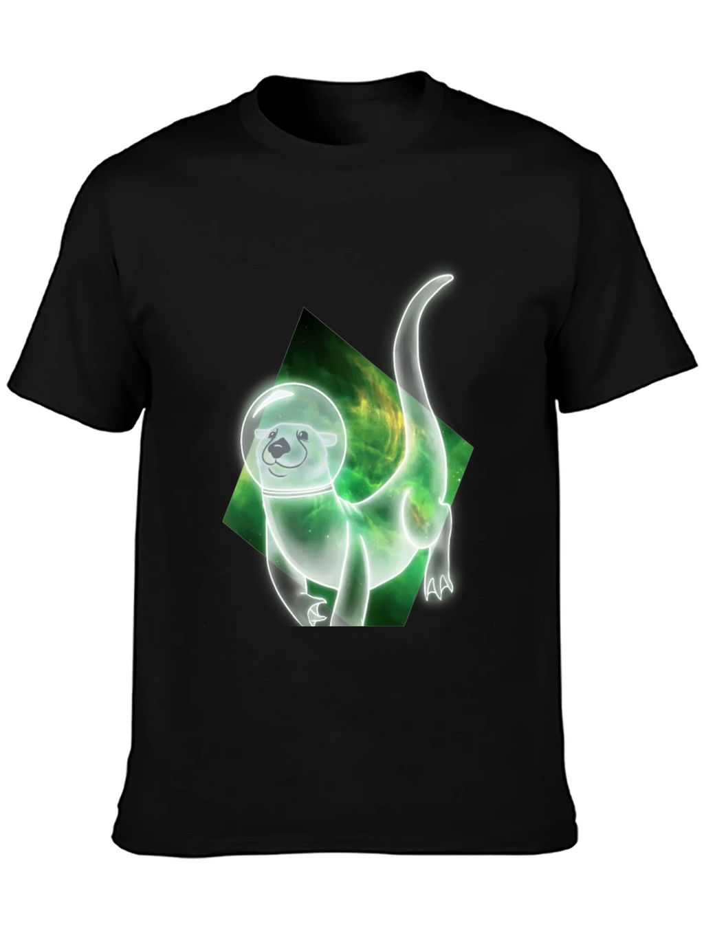 Space Otter Graphic Tee - Black