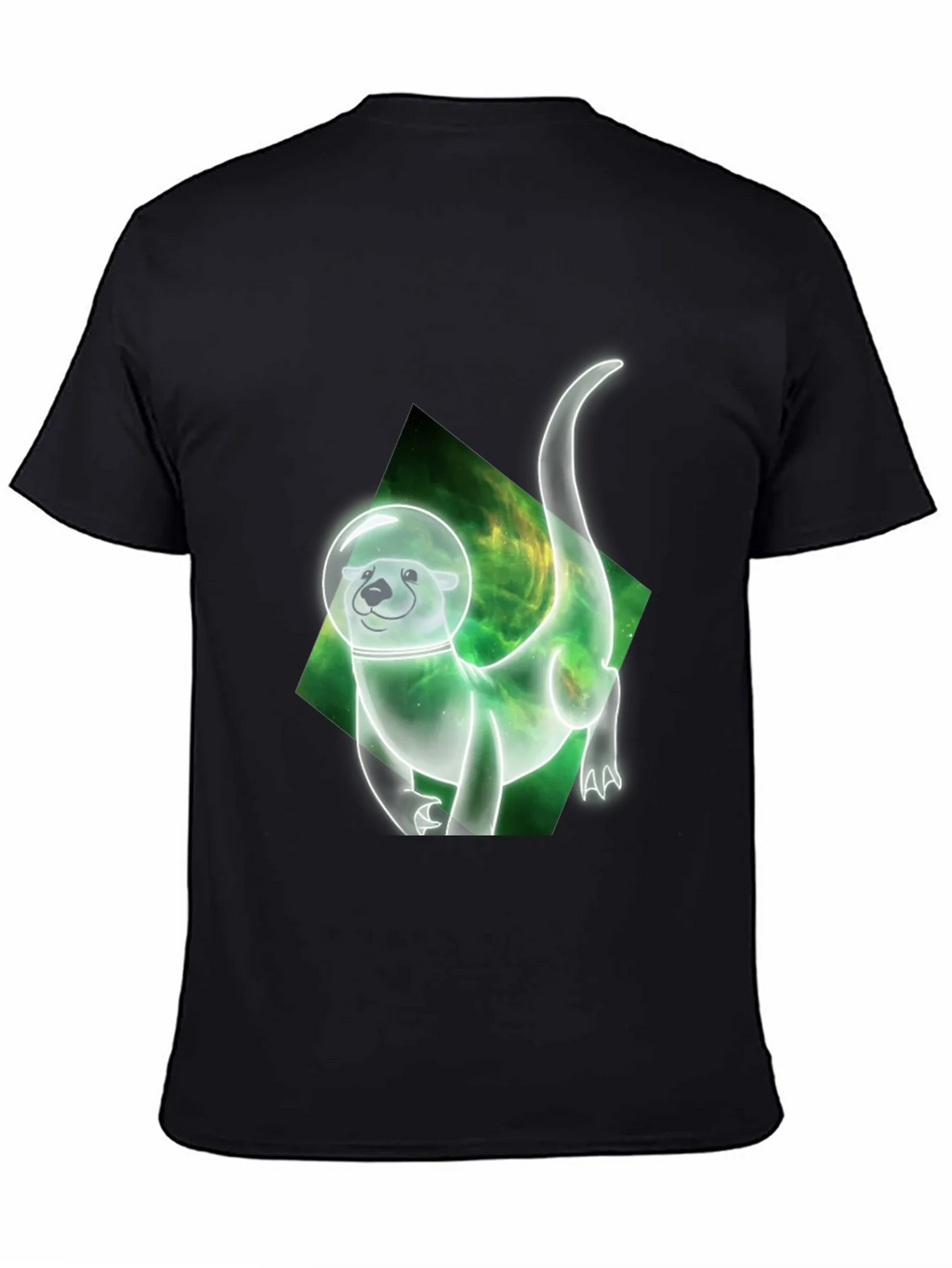 Space Otter Graphic Tee - Black