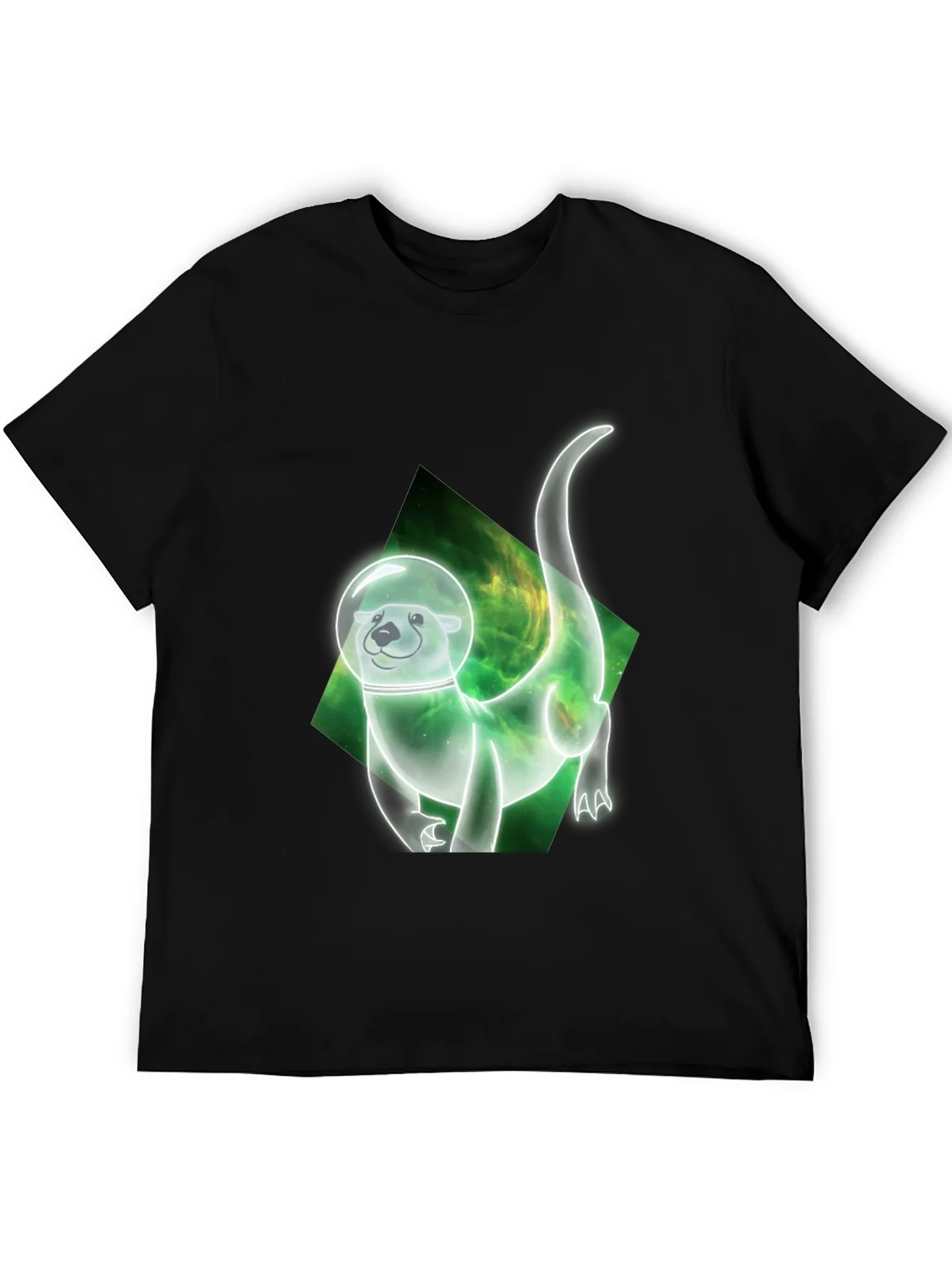 Space Otter Graphic Tee - Black
