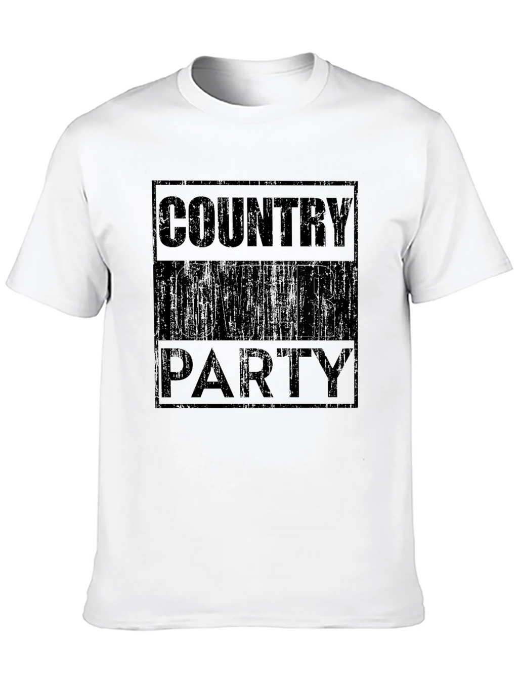Country Over Party Graphic T-Shirt - Casual Wear