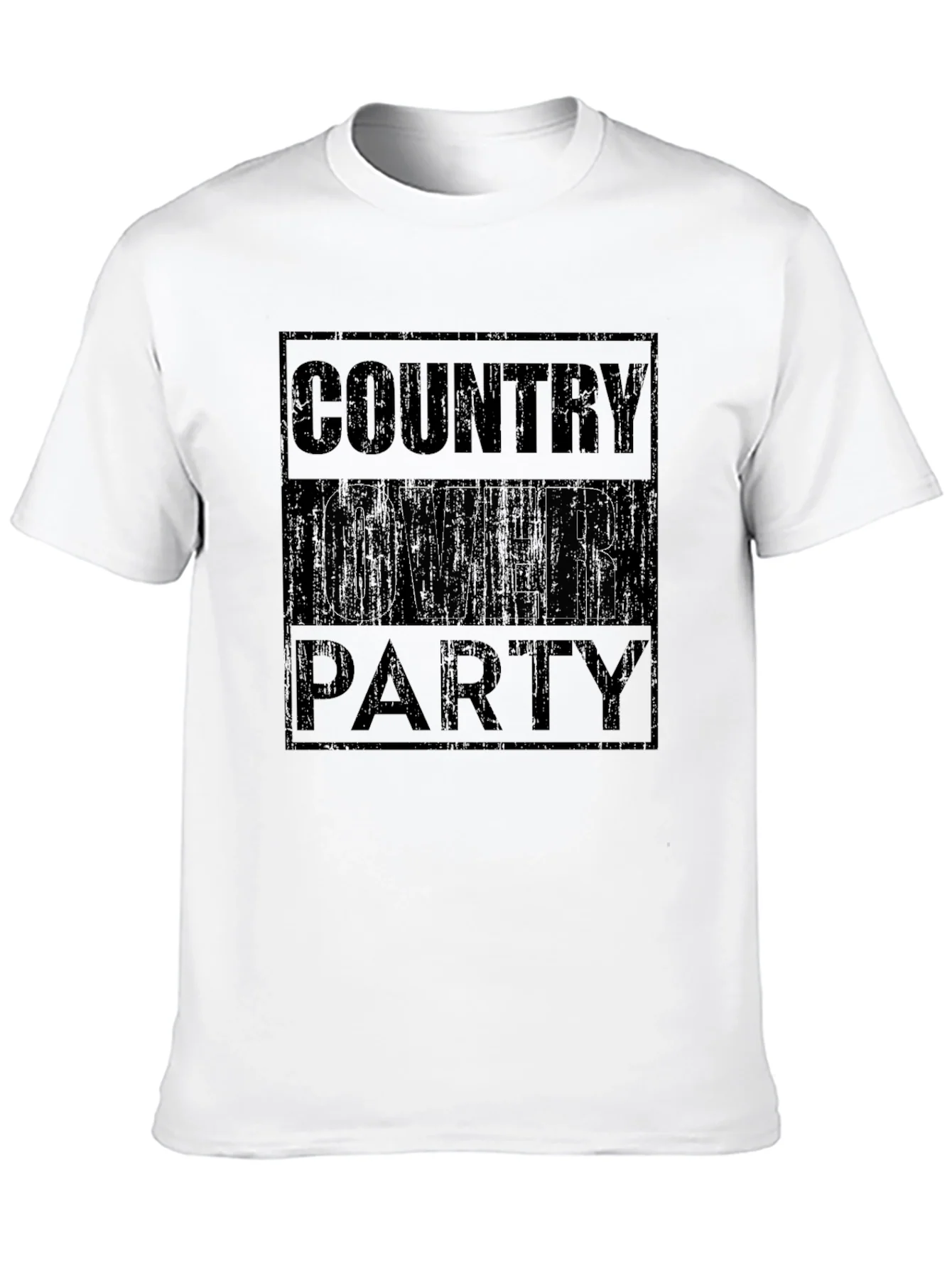 Country Over Party Graphic T-Shirt - Casual Wear