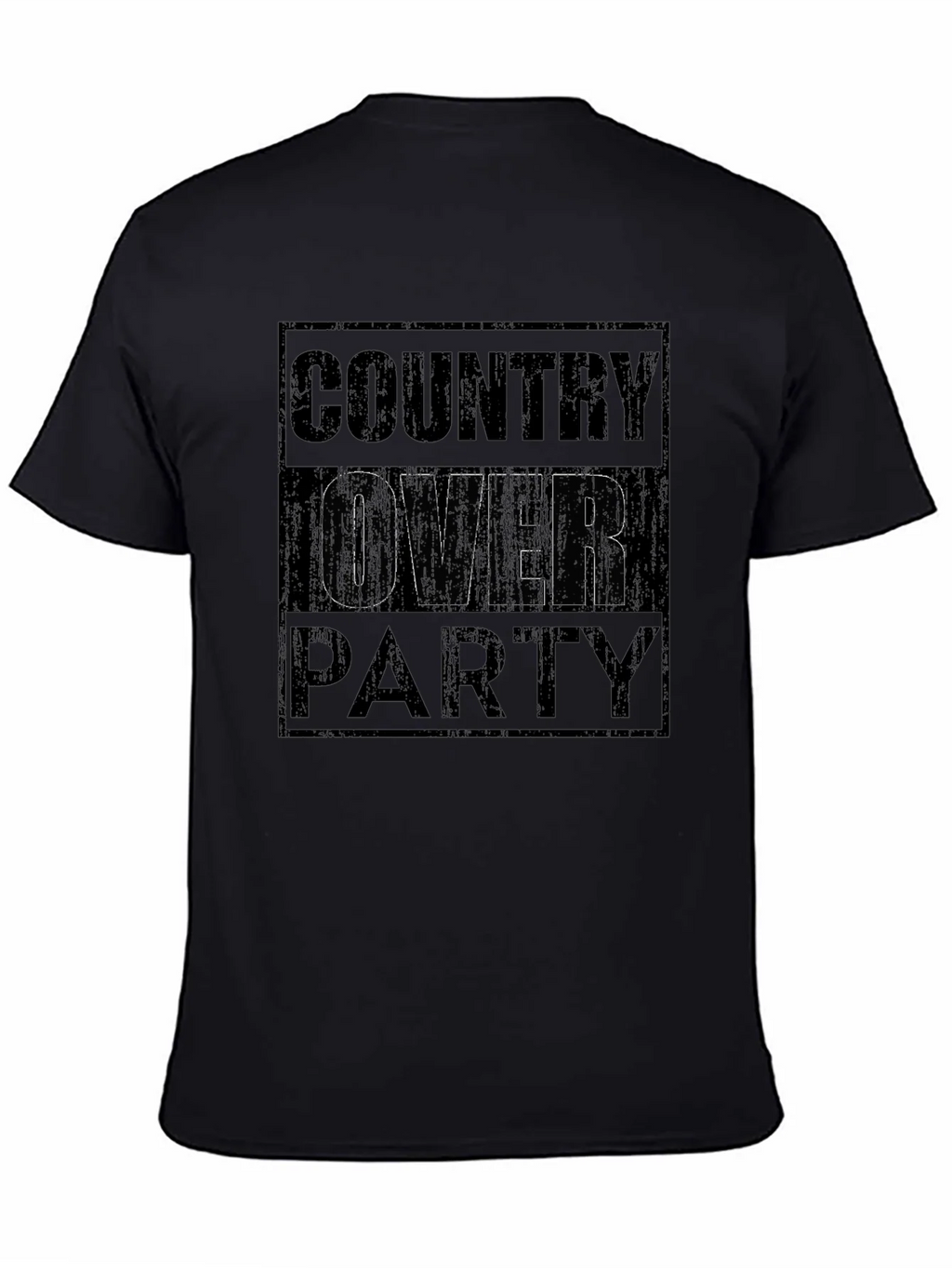 Country Over Party Graphic T-Shirt - Casual Wear