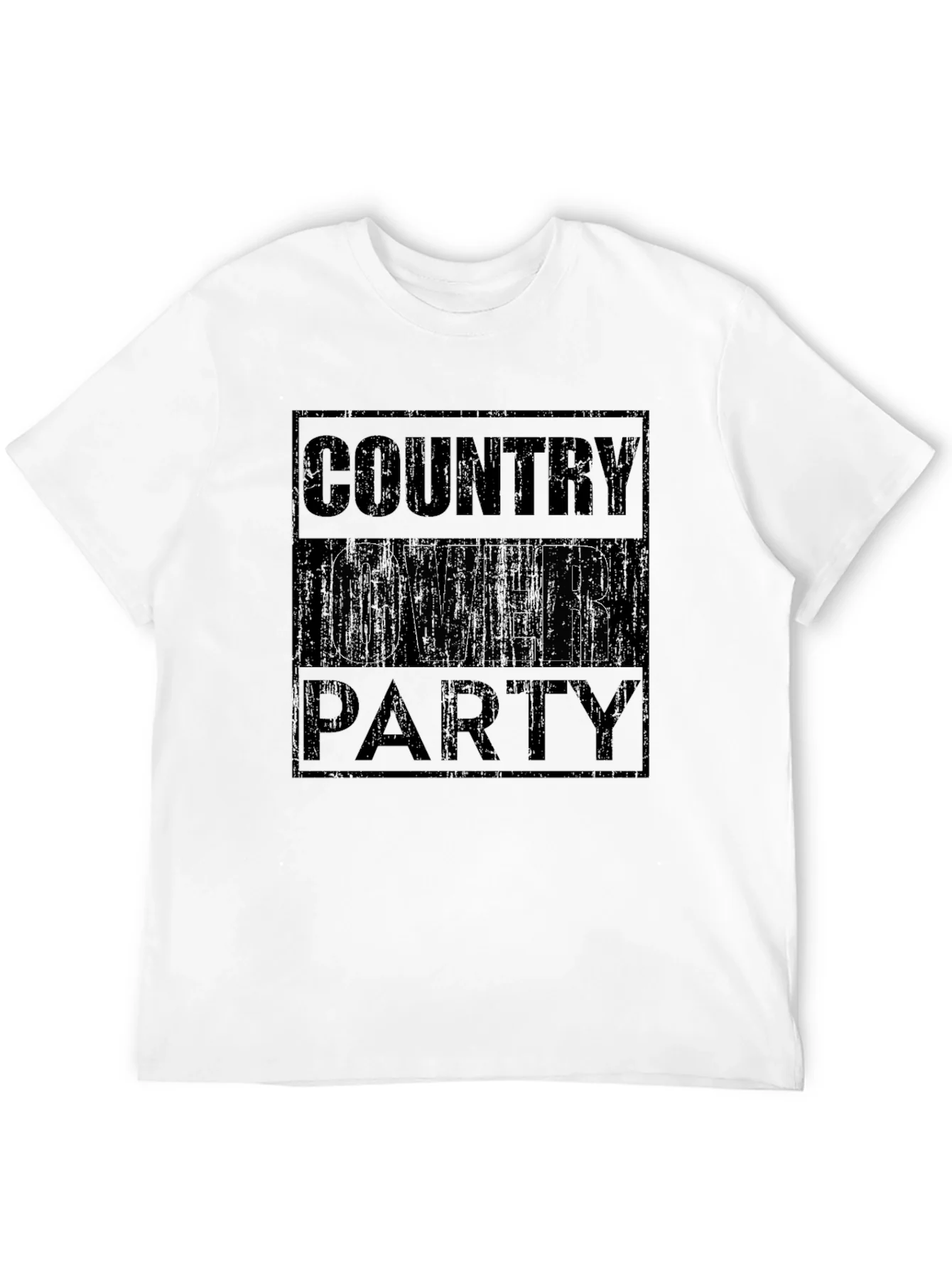 Country Over Party Graphic T-Shirt - Casual Wear