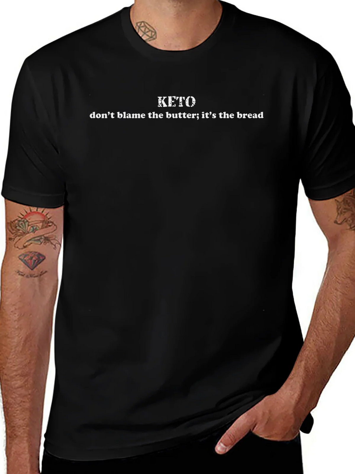 Keto T-Shirt - Dont Blame the Butter Its the Bread Tee