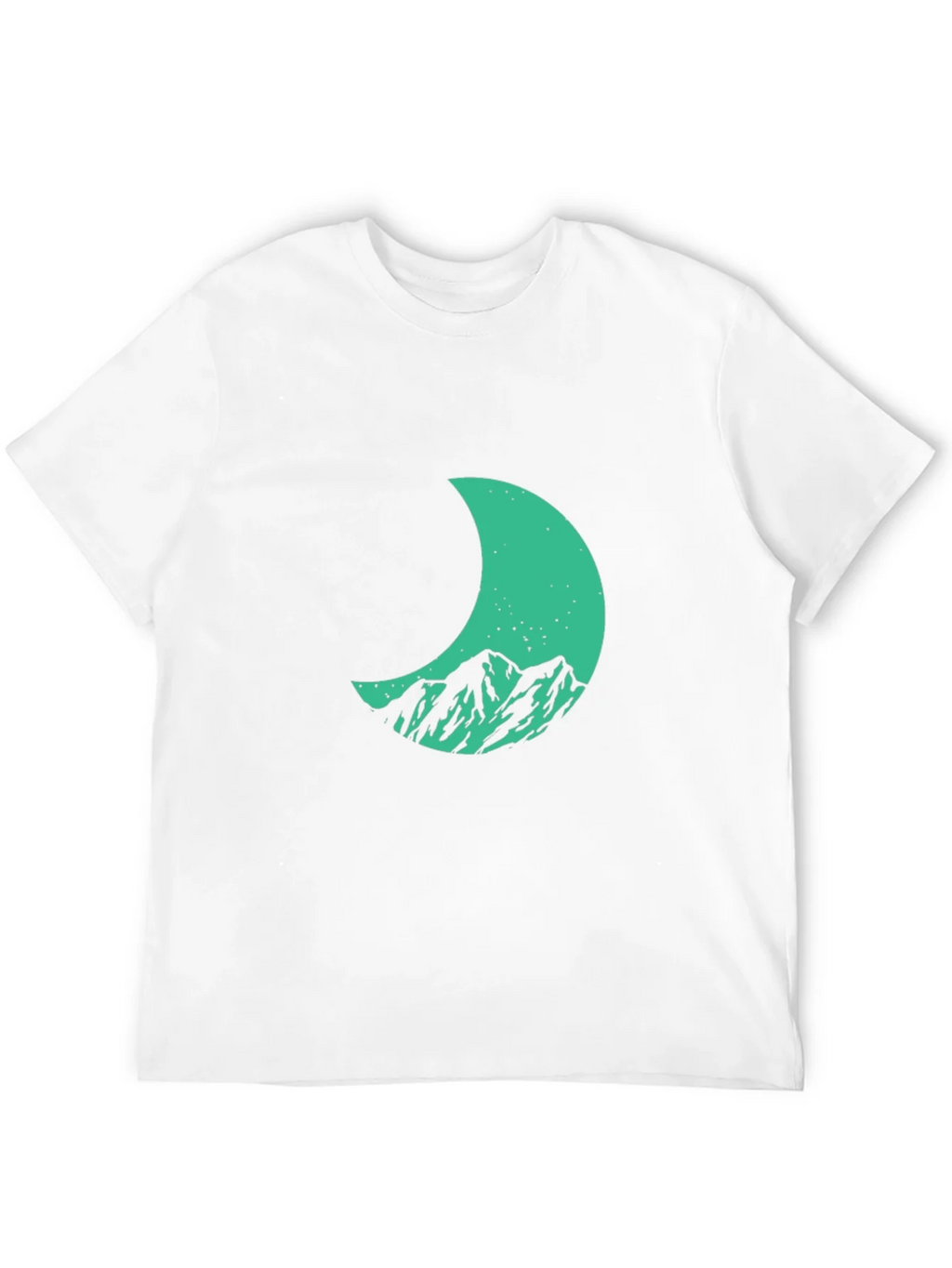 Mountain Moon Graphic Tee - Stylish Black Cotton T-Shirt
