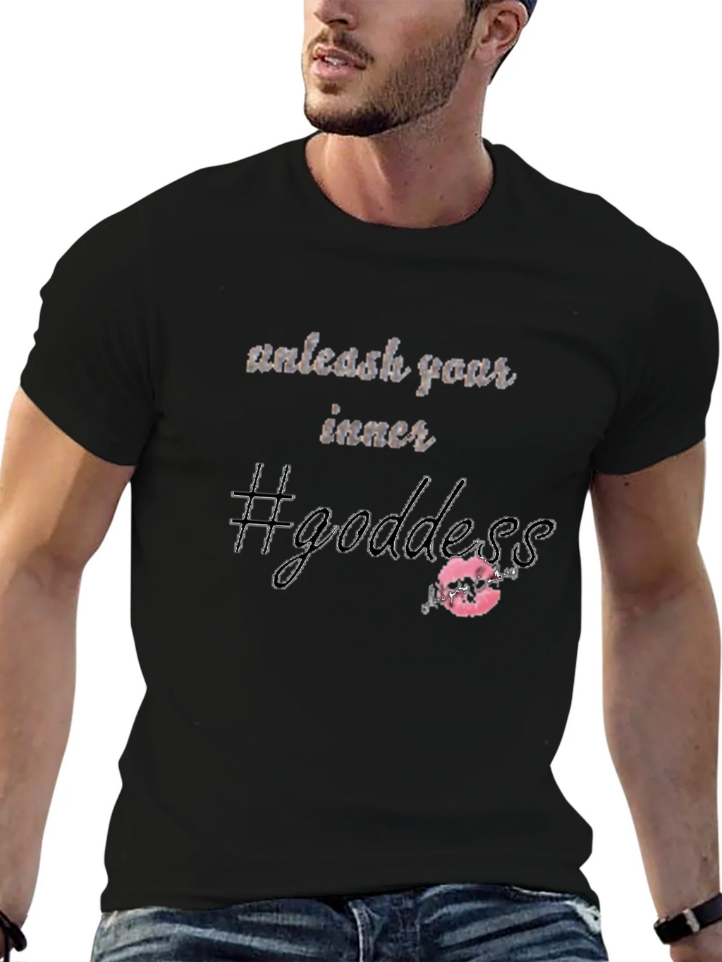 Unleash Your Inner Goddess Black T-Shirt