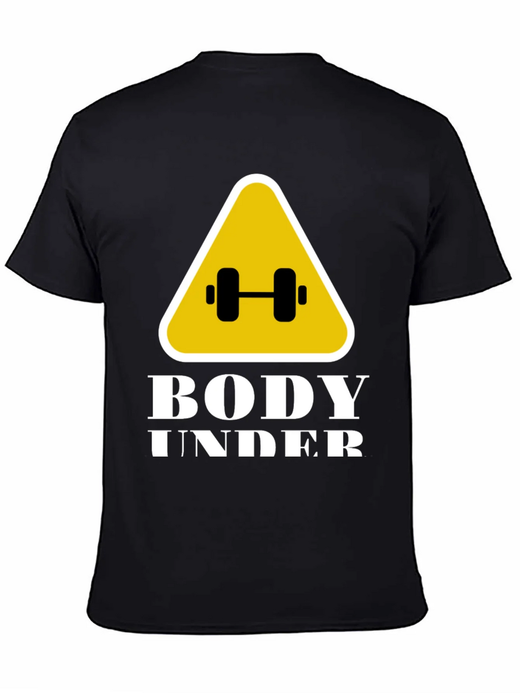 Body Under Construction Black Graphic T-Shirt