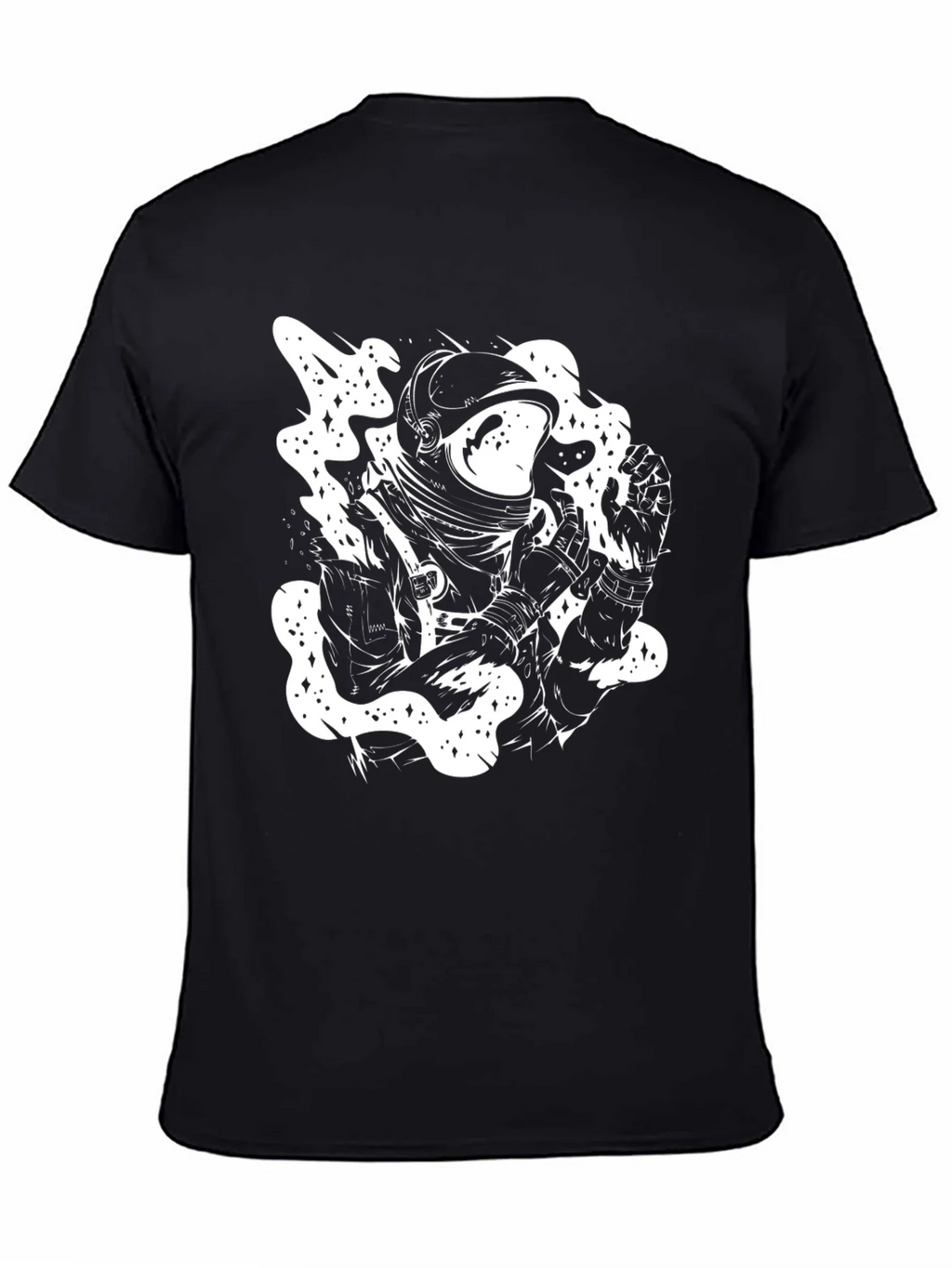 Astronaut Graphic Tee - Black Cotton T-Shirt