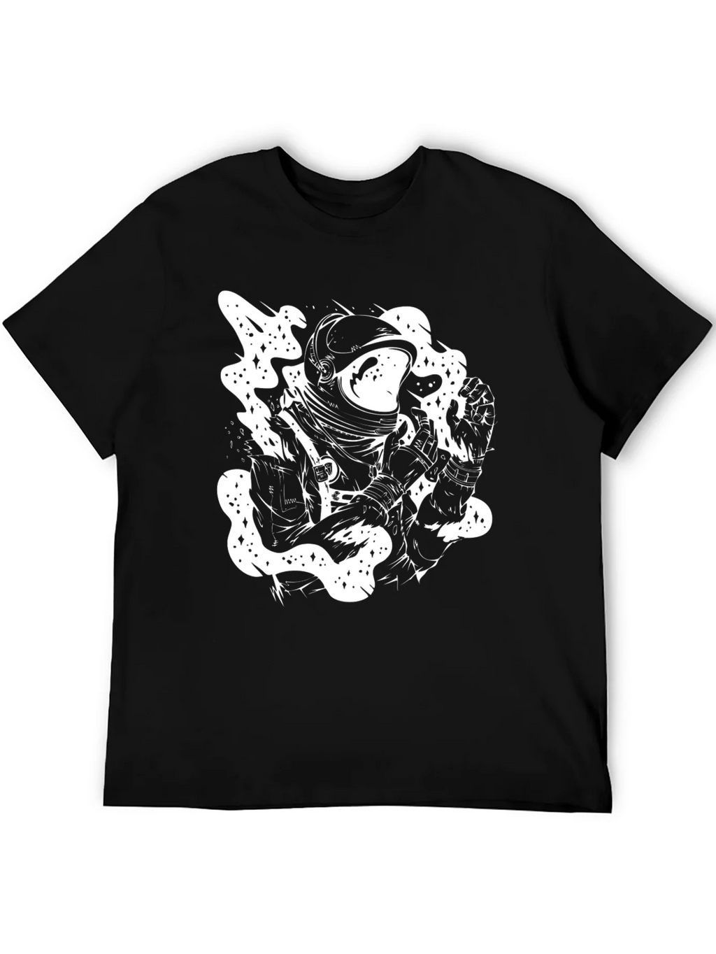 Astronaut Graphic Tee - Black Cotton T-Shirt