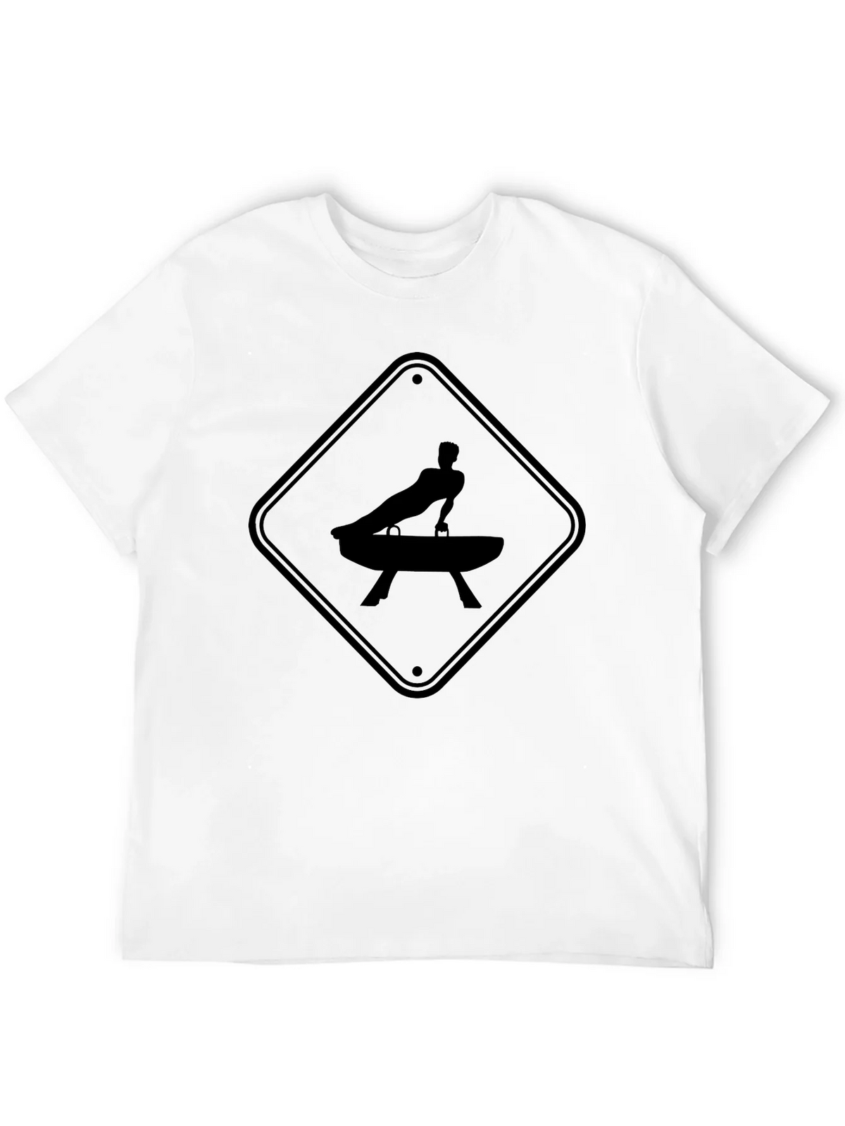 Gymnastics Pommel Horse Warning Sign T-Shirt