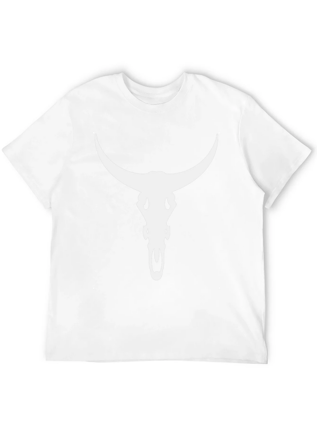 Bull Skull Graphic Tee - Black Cotton Blend