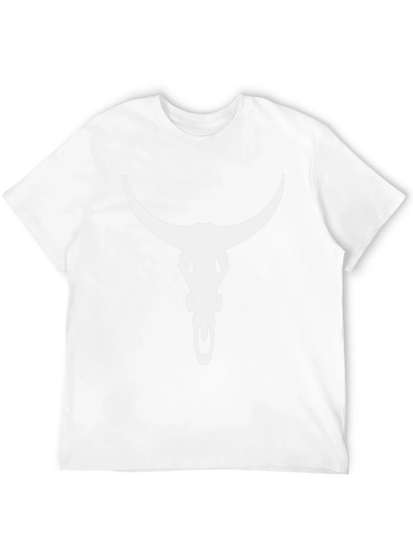 Bull Skull Graphic Tee - Black Cotton Blend