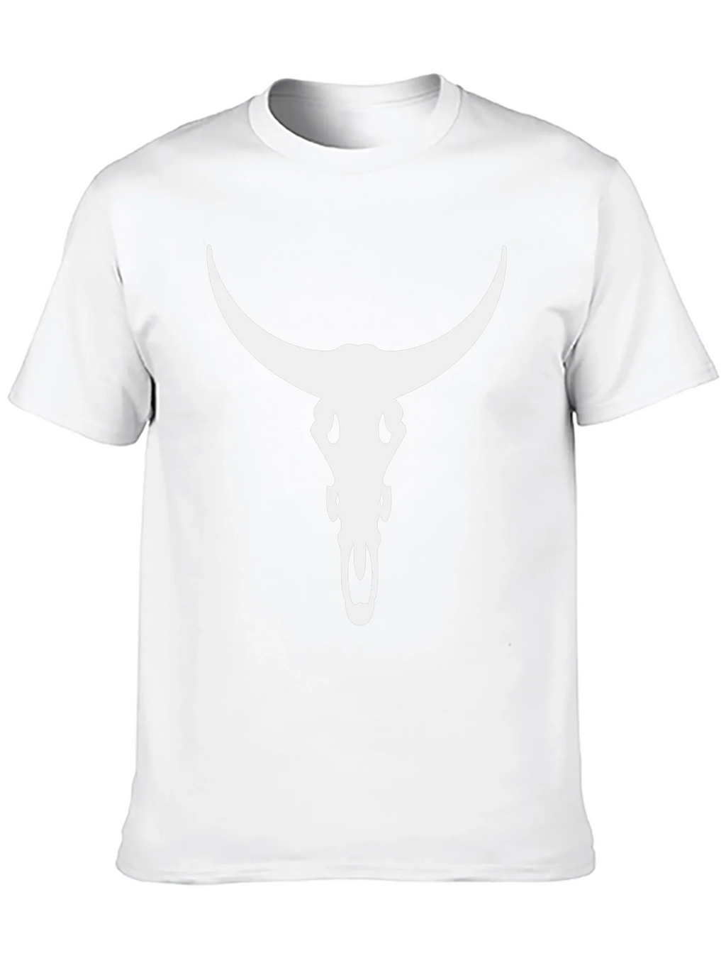 Bull Skull Graphic Tee - Black Cotton Blend