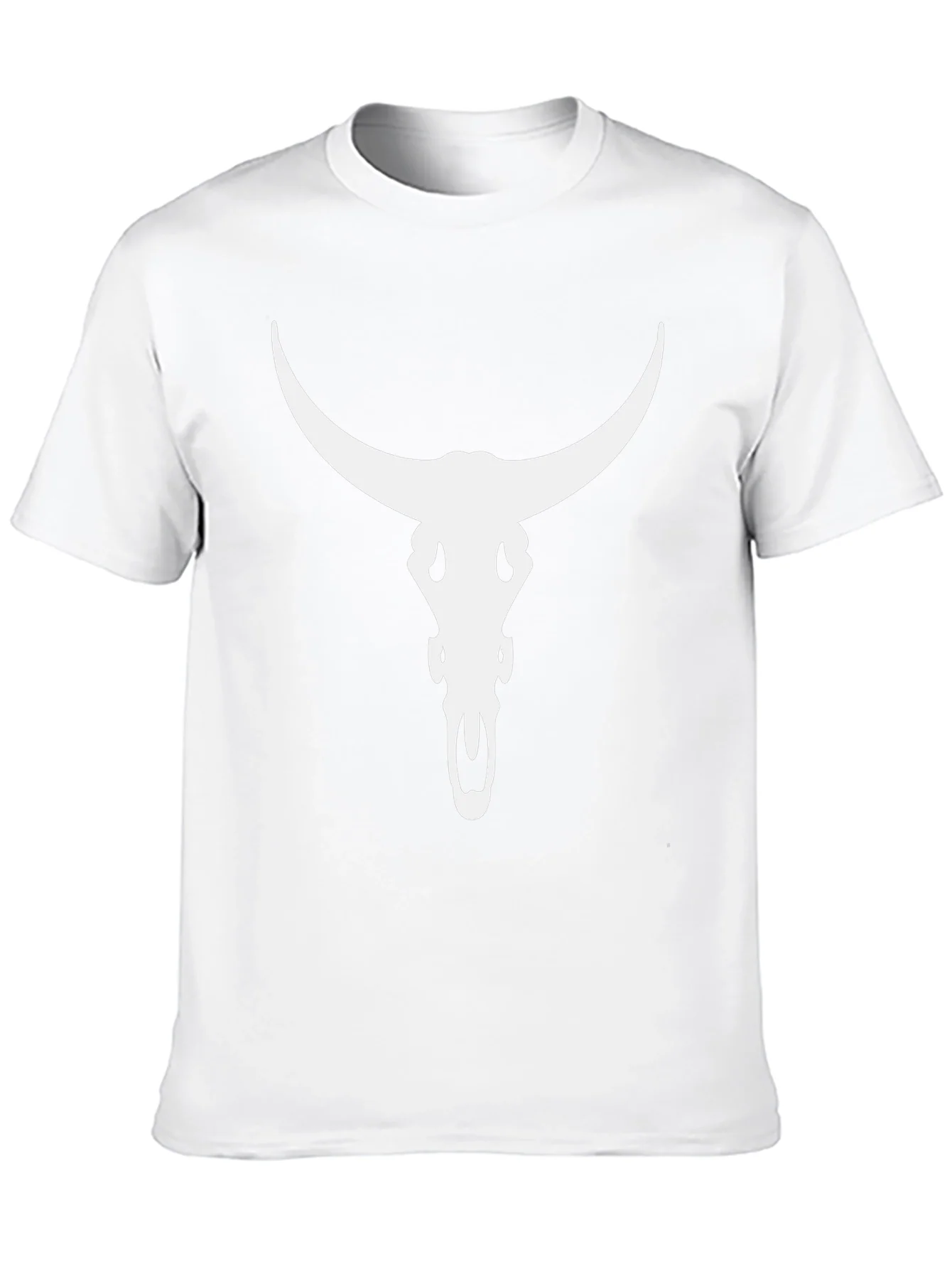 Bull Skull Graphic Tee - Black Cotton Blend