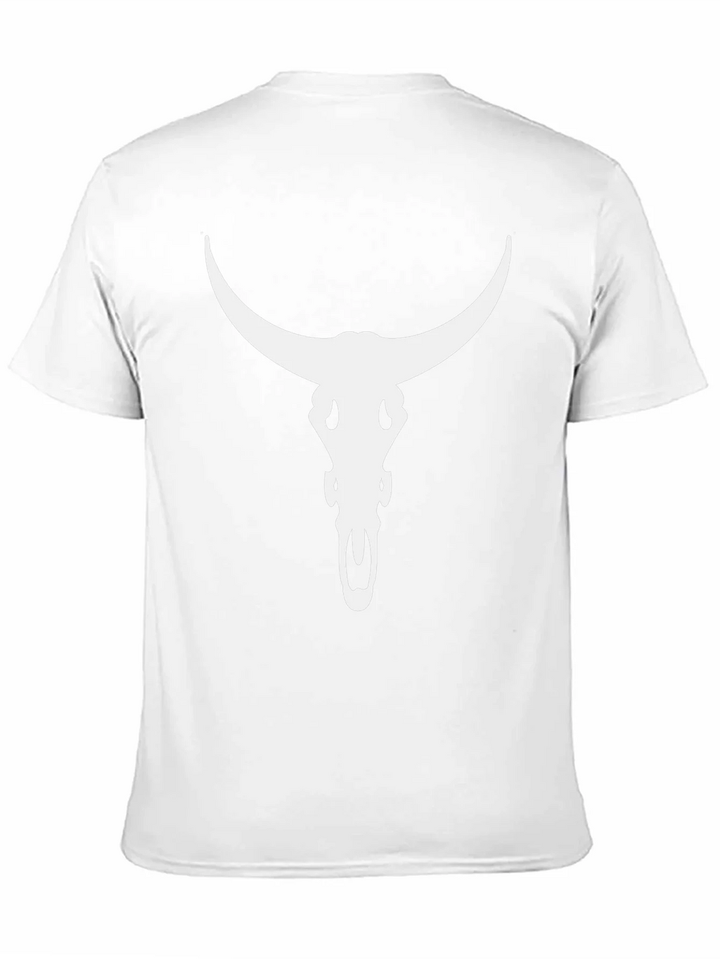 Bull Skull Graphic Tee - Black Cotton Blend