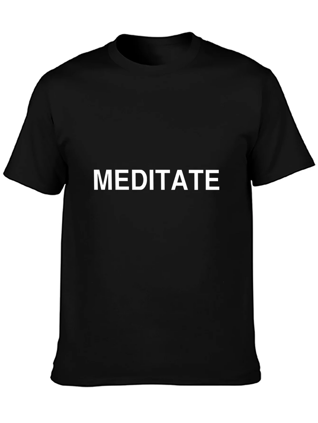 Meditate Graphic Tee - Black Cotton T-Shirt