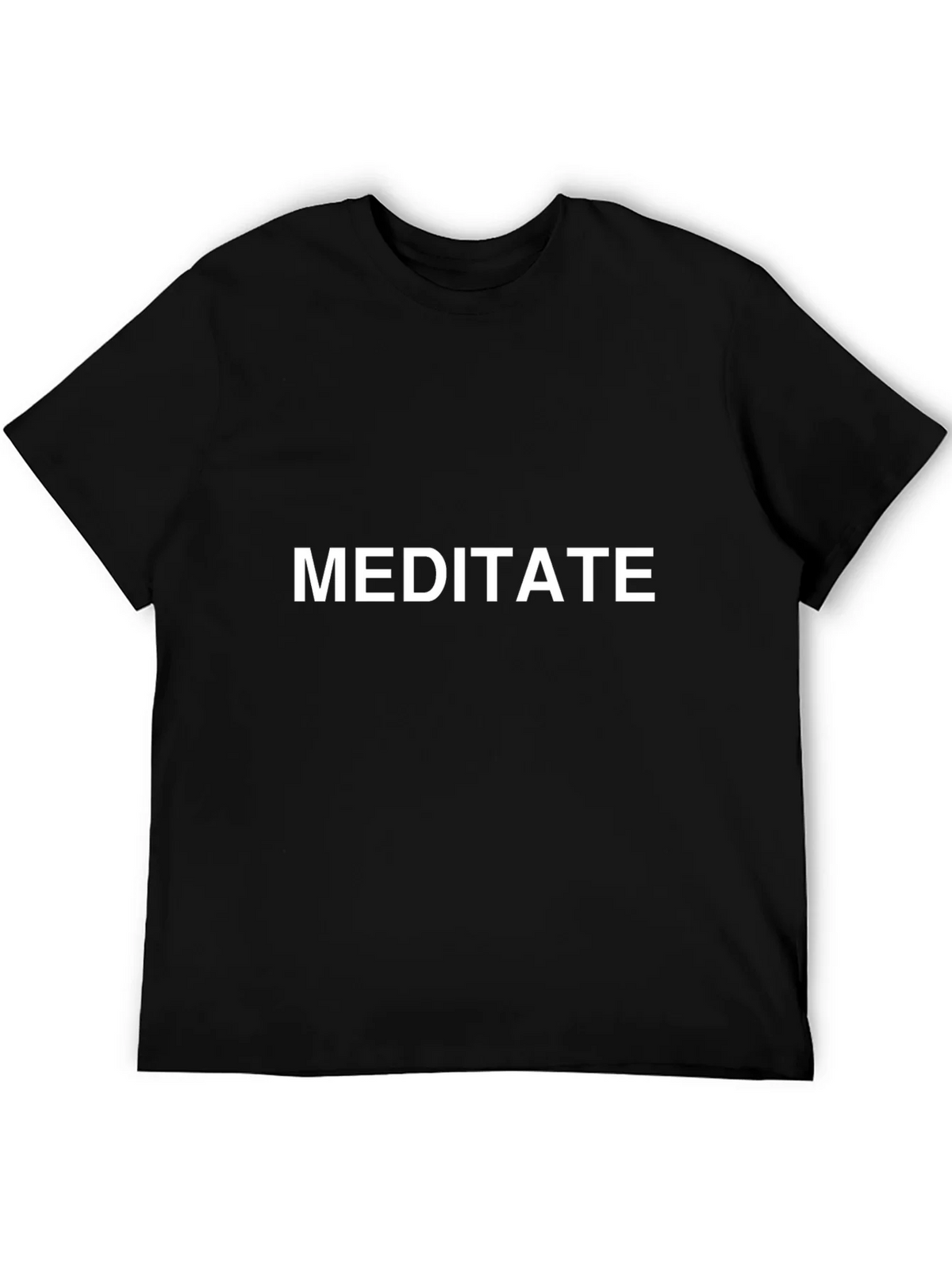 Meditate Graphic Tee - Black Cotton T-Shirt