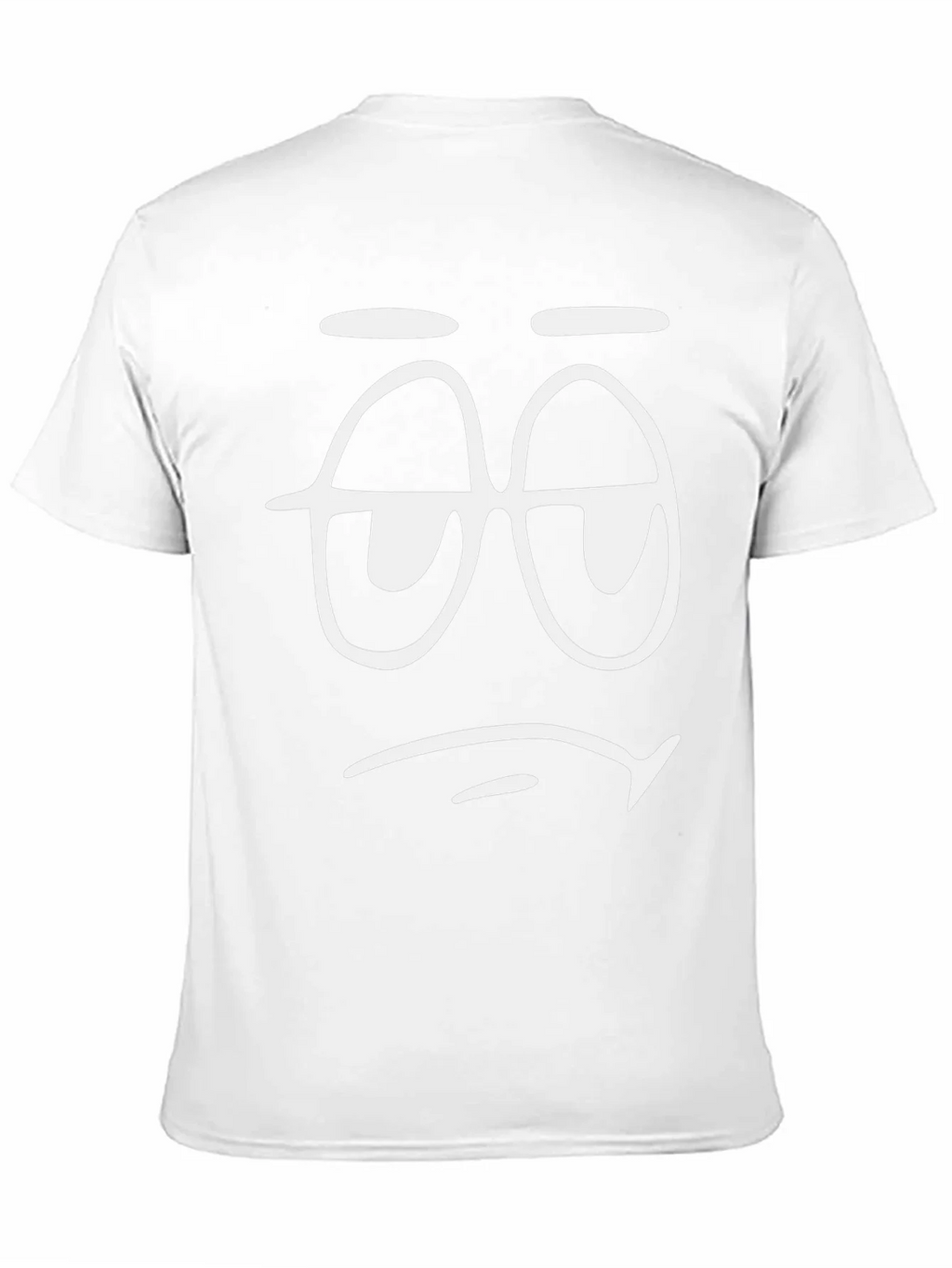 Sleepy Face Graphic T-Shirt - Black Cotton Tee