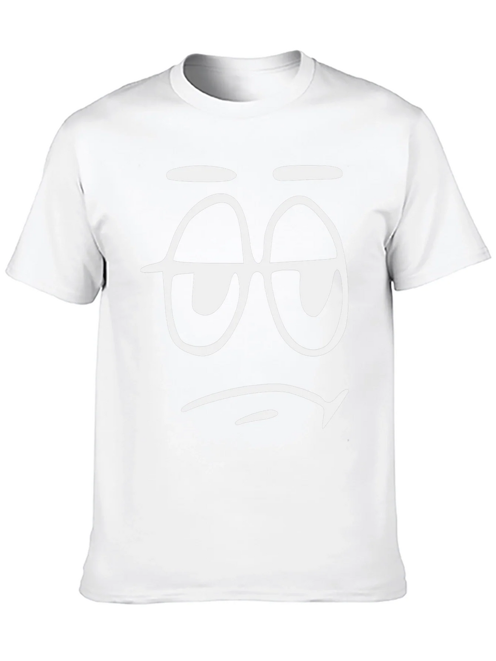Sleepy Face Graphic T-Shirt - Black Cotton Tee