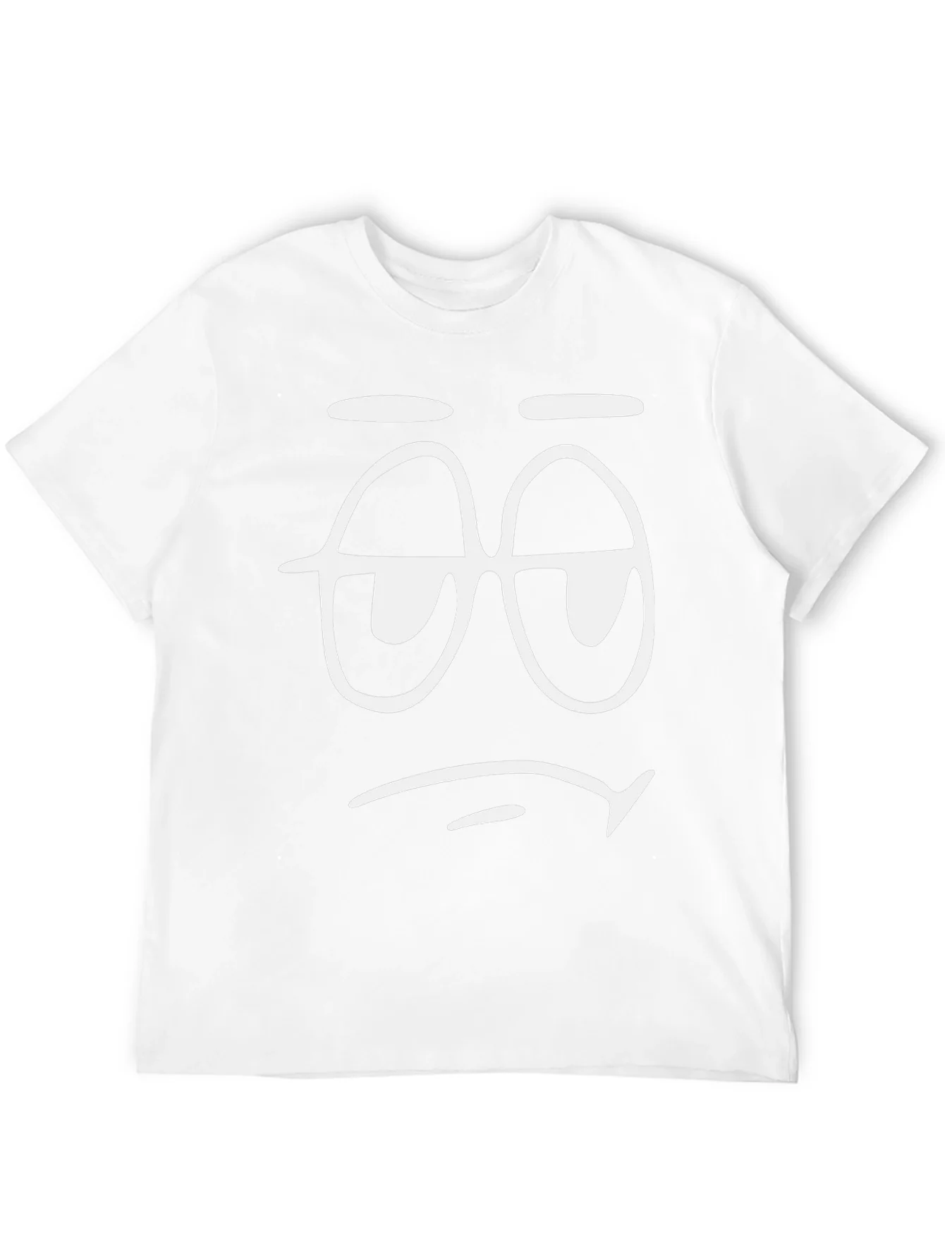 Sleepy Face Graphic T-Shirt - Black Cotton Tee