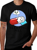 Sleeping Pill Funny Graphic T-Shirt - Unisex