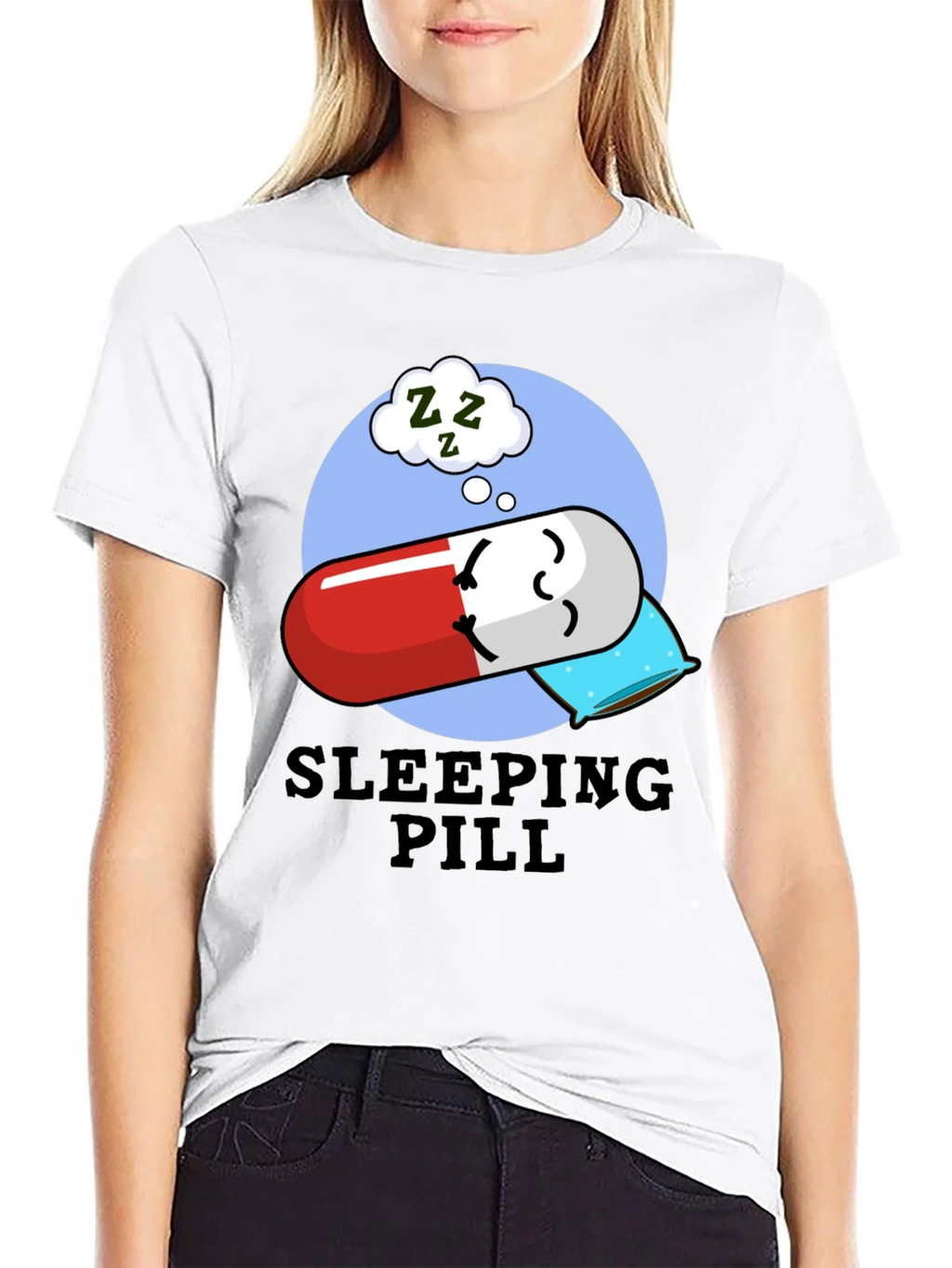 Sleeping Pill Funny Graphic T-Shirt - Unisex