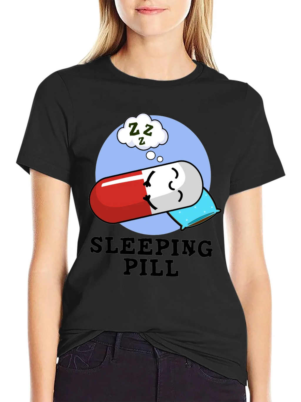 Sleeping Pill Funny Graphic T-Shirt - Unisex