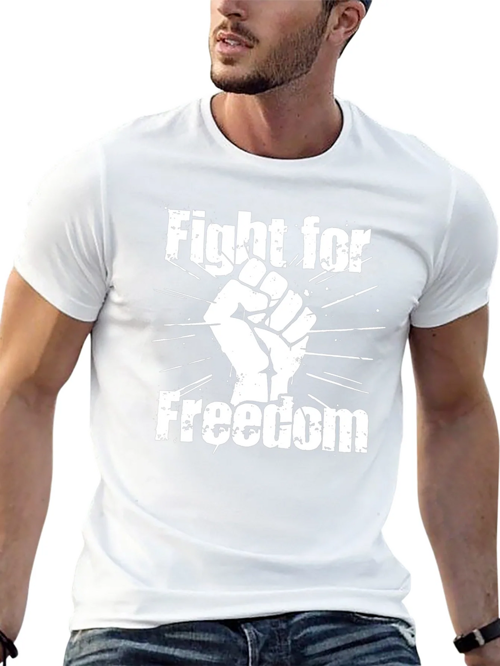 Fight for Freedom Graphic Tee - Black