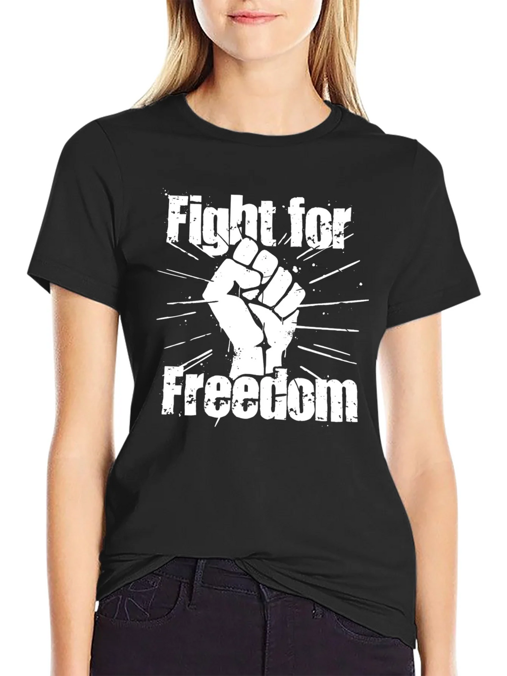 Fight for Freedom Graphic Tee - Black