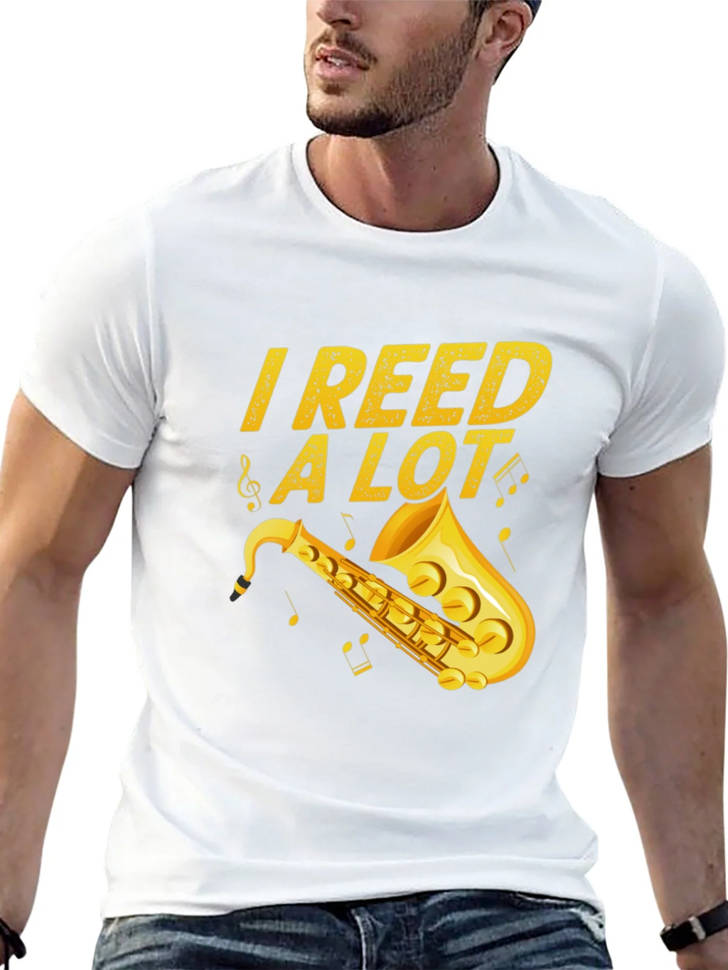 I Reed a Lot Saxophone Musician Black T-Shirt
