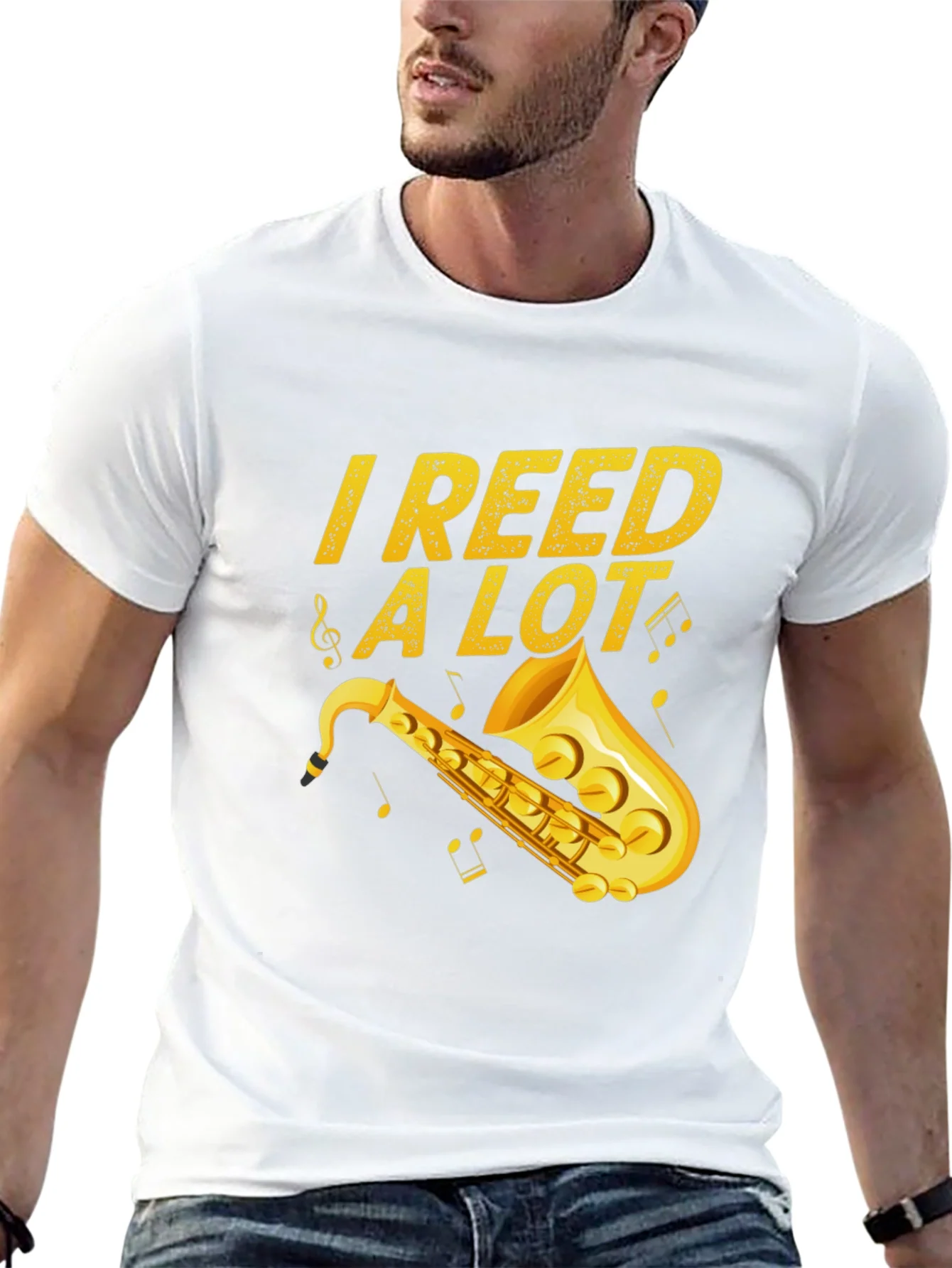 I Reed a Lot Saxophone Musician Black T-Shirt