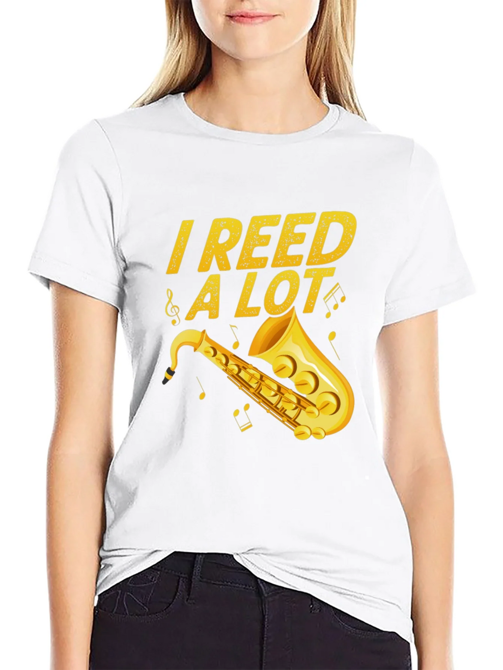 I Reed a Lot Saxophone Musician Black T-Shirt