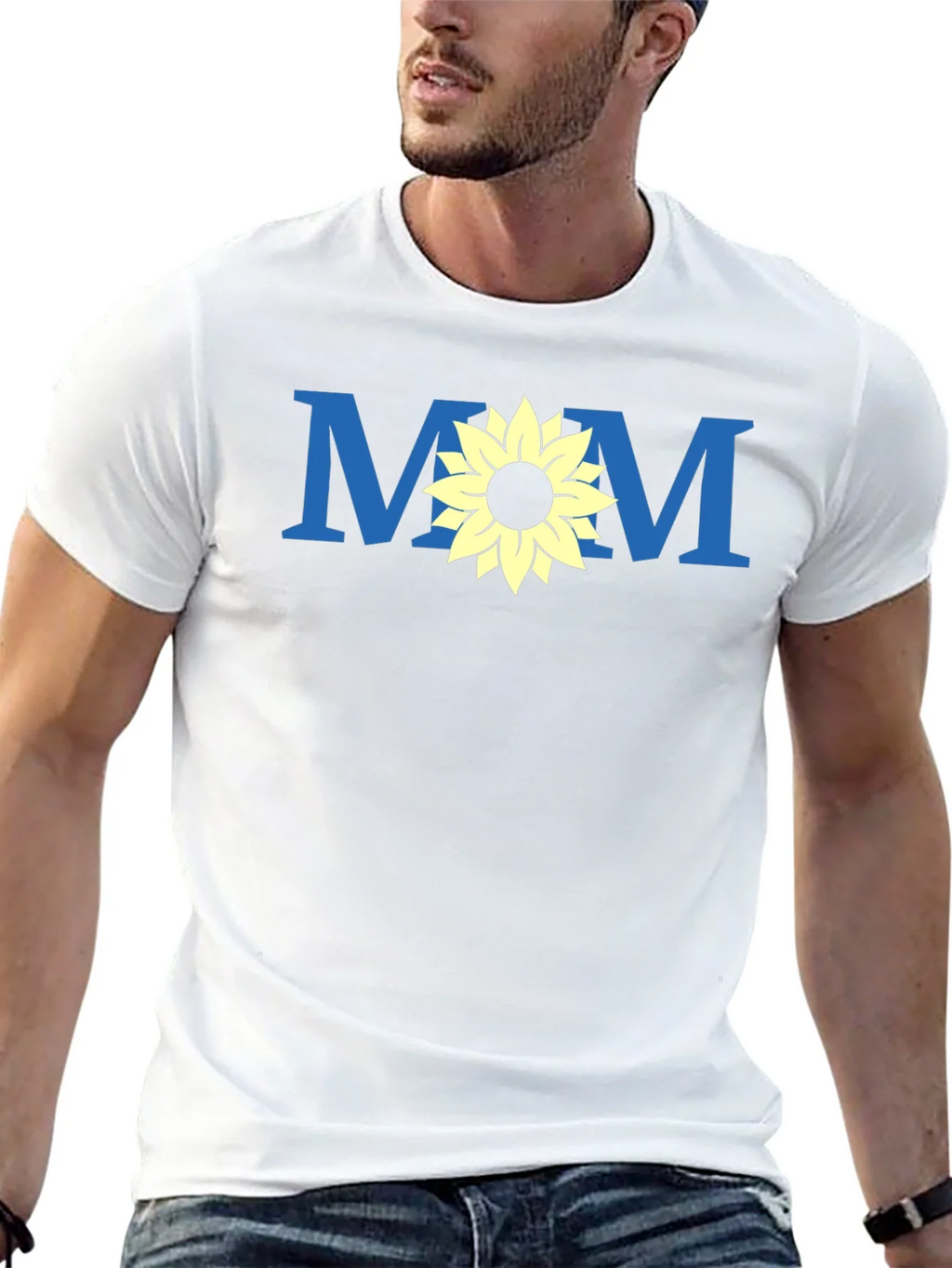 Mom Sunflower Graphic Tee - Black Unisex T-Shirt