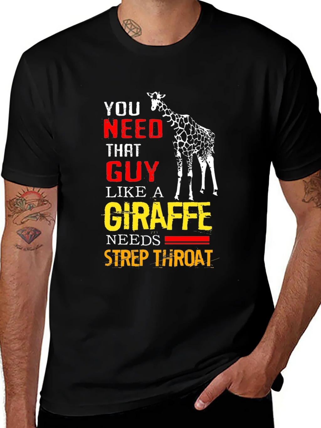Giraffe Strep Throat T-Shirt - Funny Graphic Tee